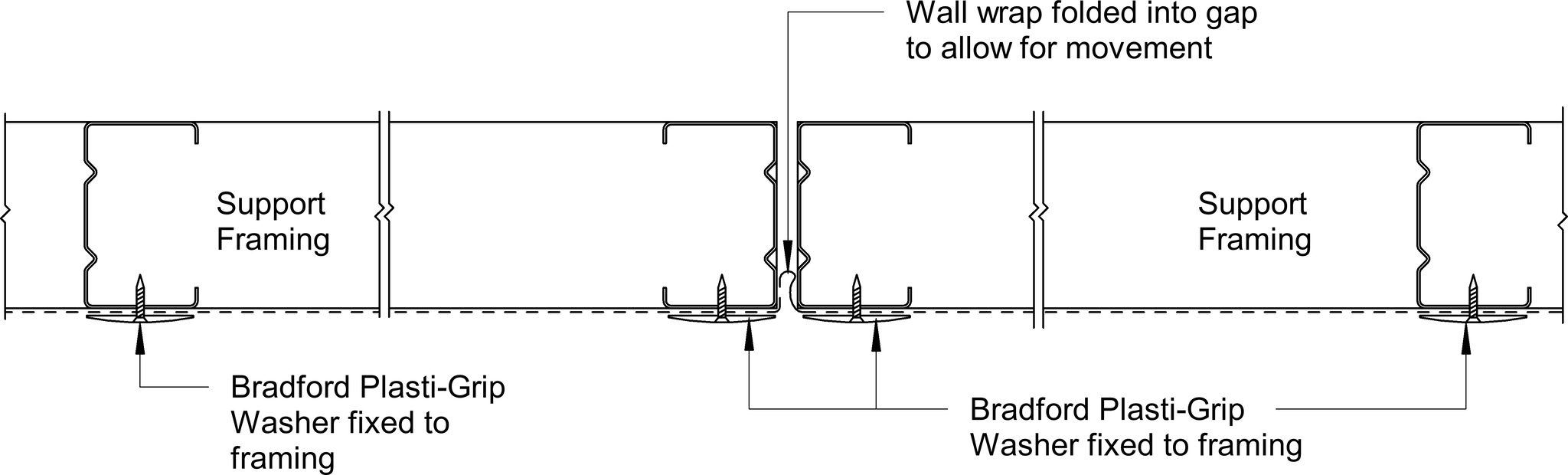 Navigate to Barestone External - Vertical Wall Wrap Junction – No Lap Double Washer
