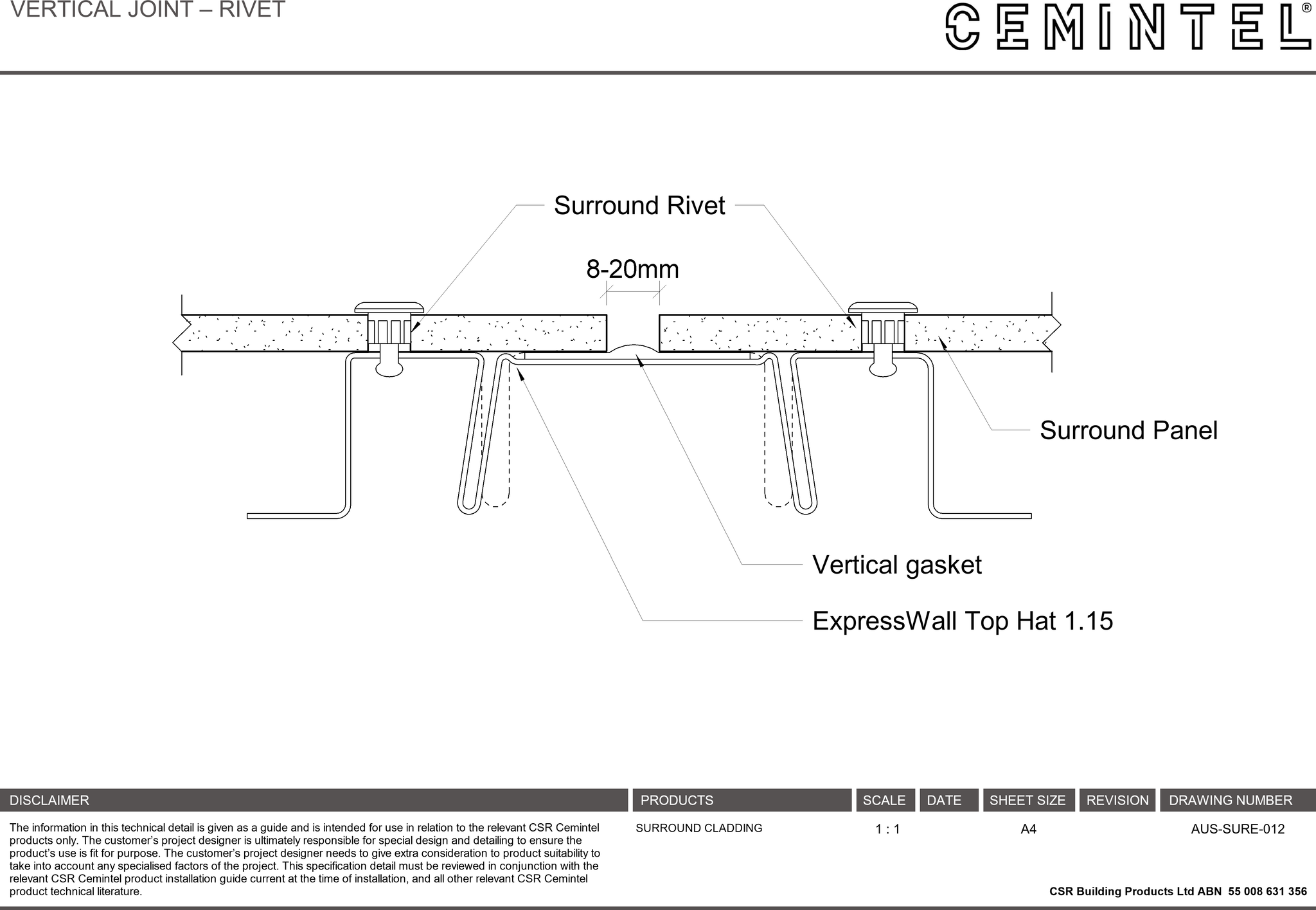 AUS-SURE-012 - VERTICAL JOINT – RIVET