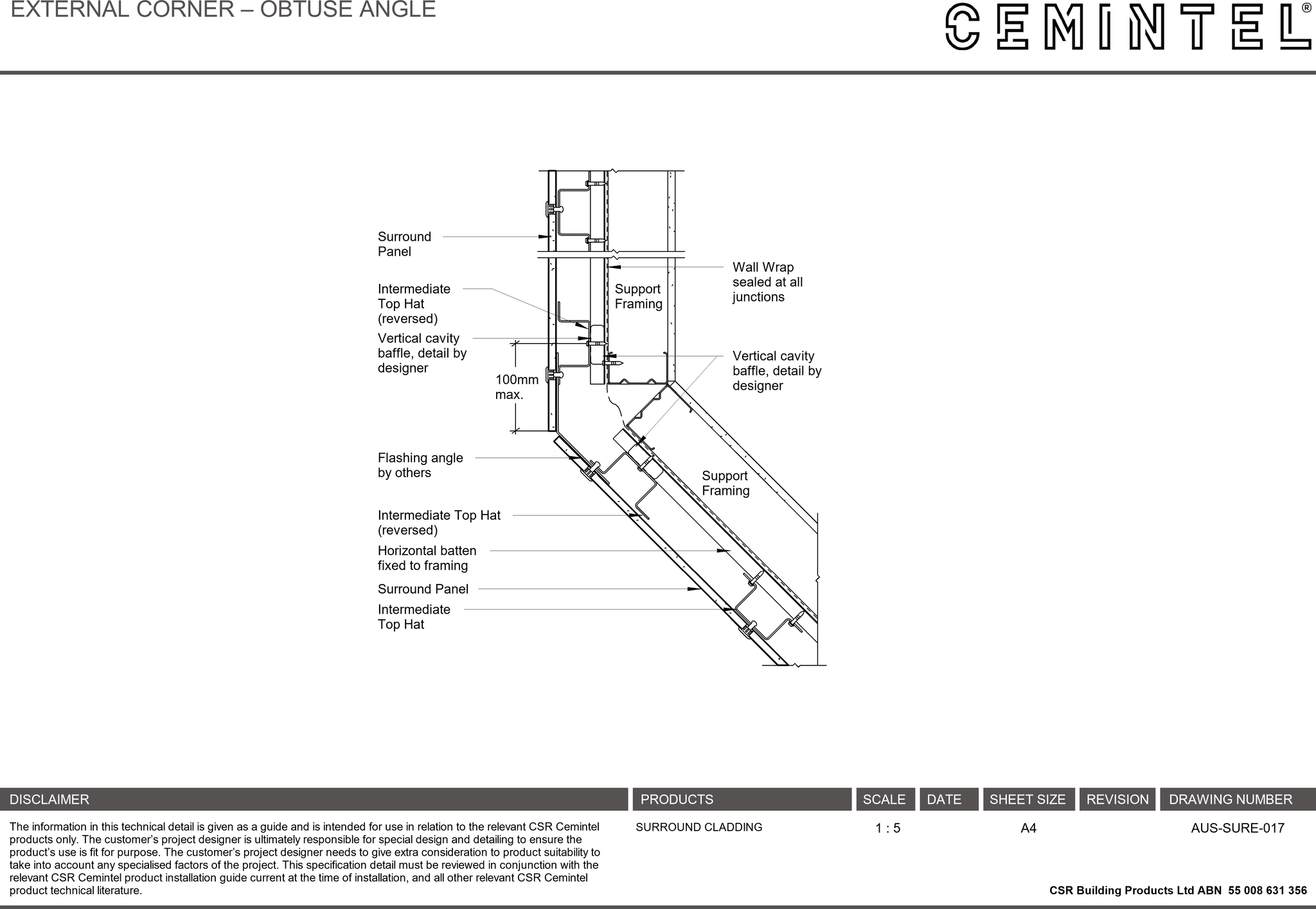 Navigate to AUS-SURE-017 - EXTERNAL CORNER – OBTUSE ANGLE