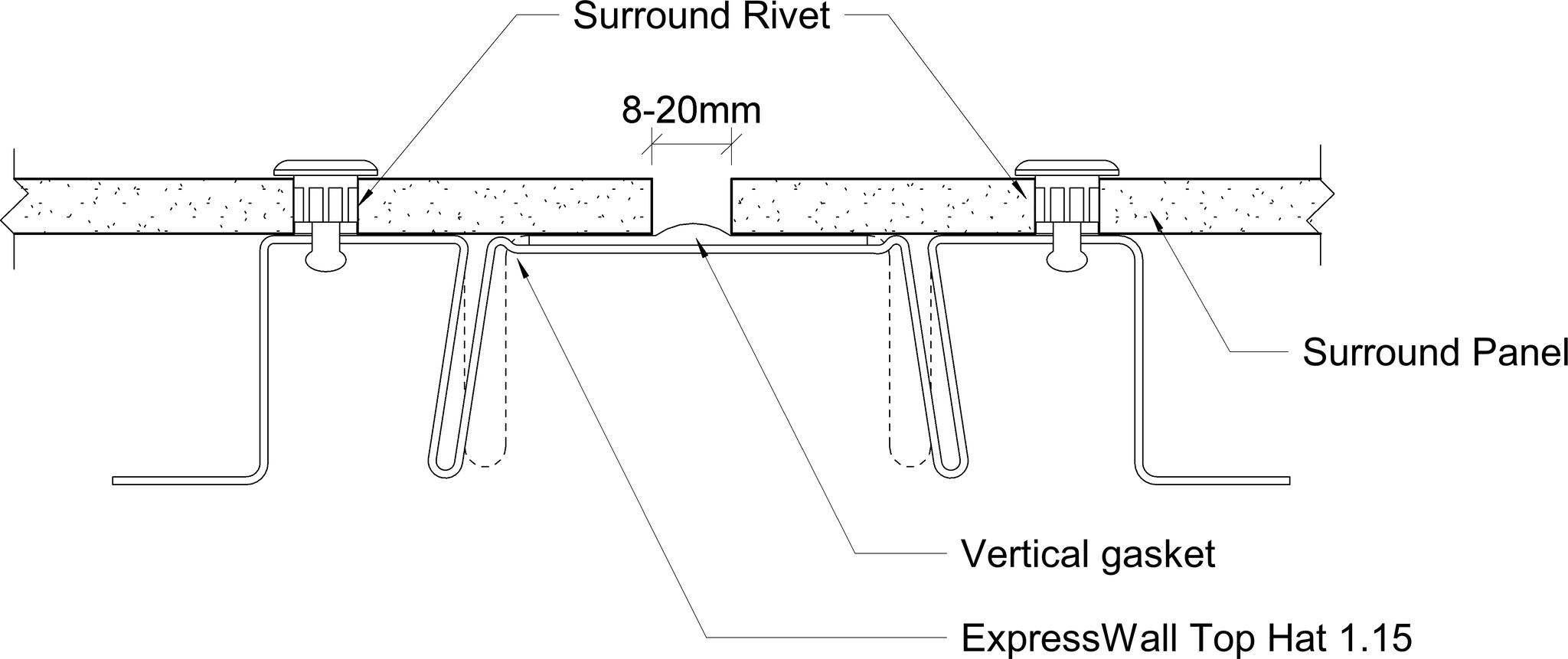 Navigate to Surround External -  Vertical Joint – Rivet