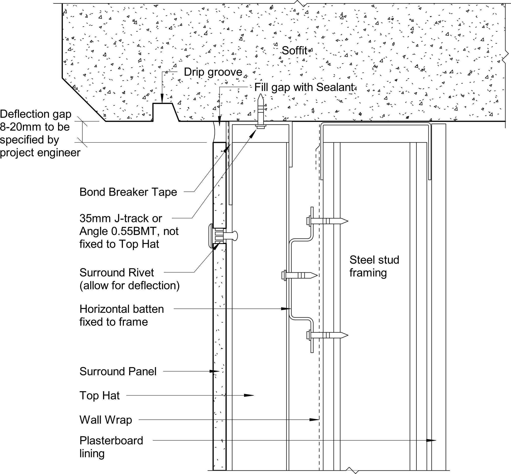 Navigate to Surround External - Eaves-Deflection Head – Sealant filled