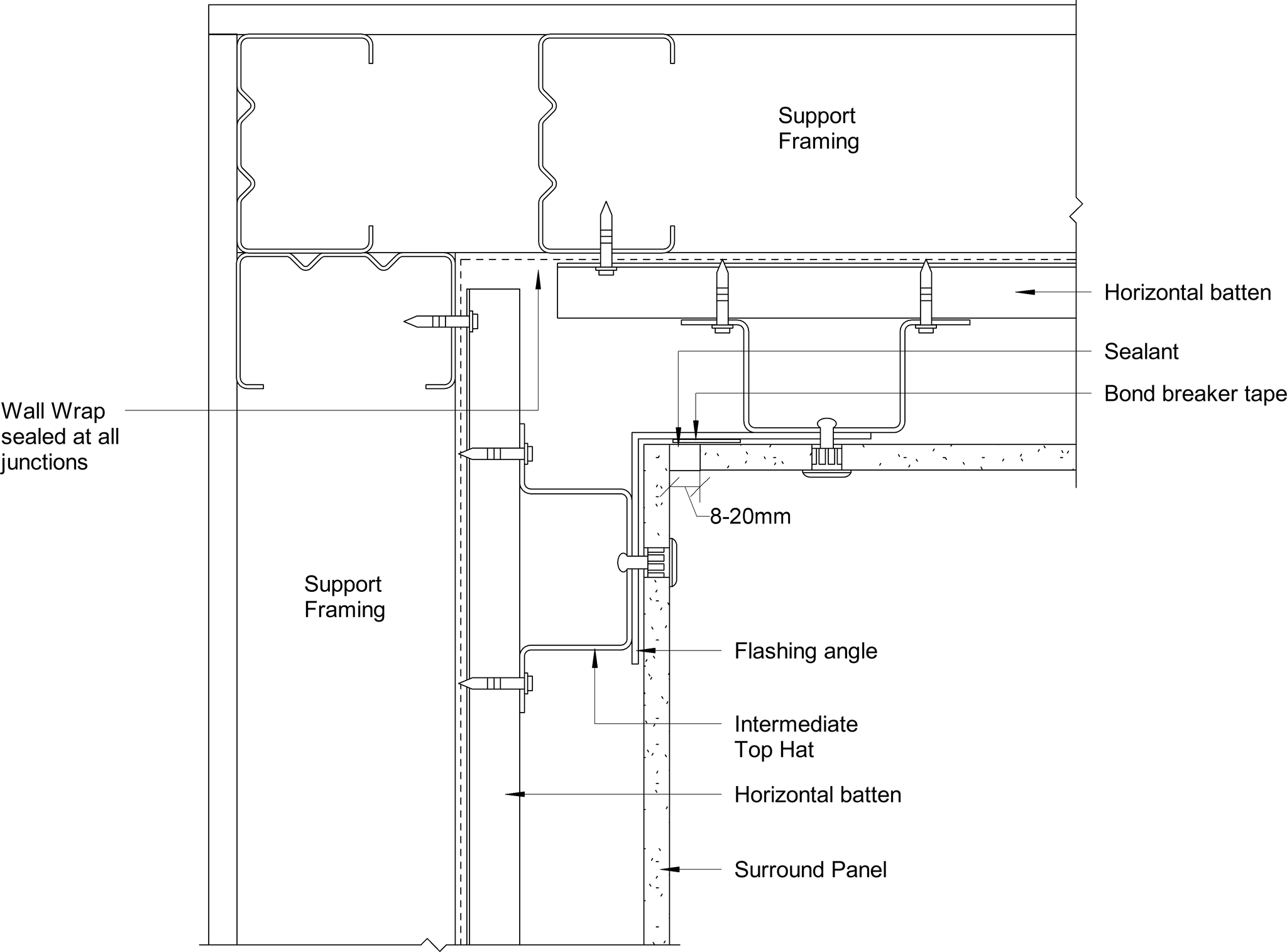 Navigate to Surround External - Internal Corner Detail – Sealant filled