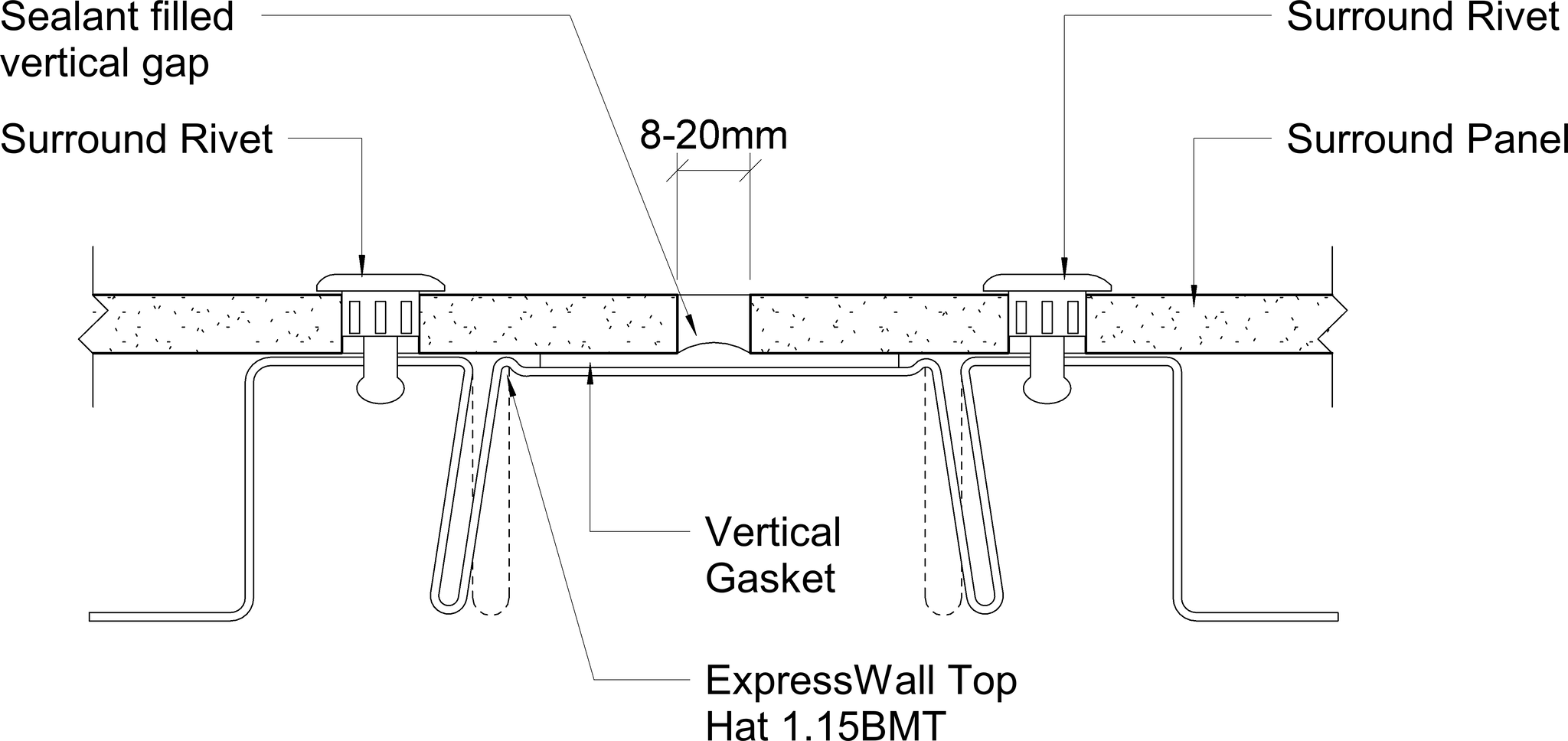 Navigate to Surround External - Vertical Joint – Sealant filled