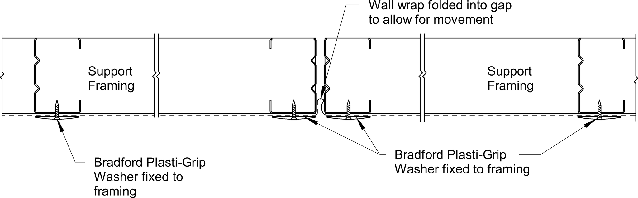 Navigate to Surround External - Vertical Wall Wrap Junction – No Lap Double Washer