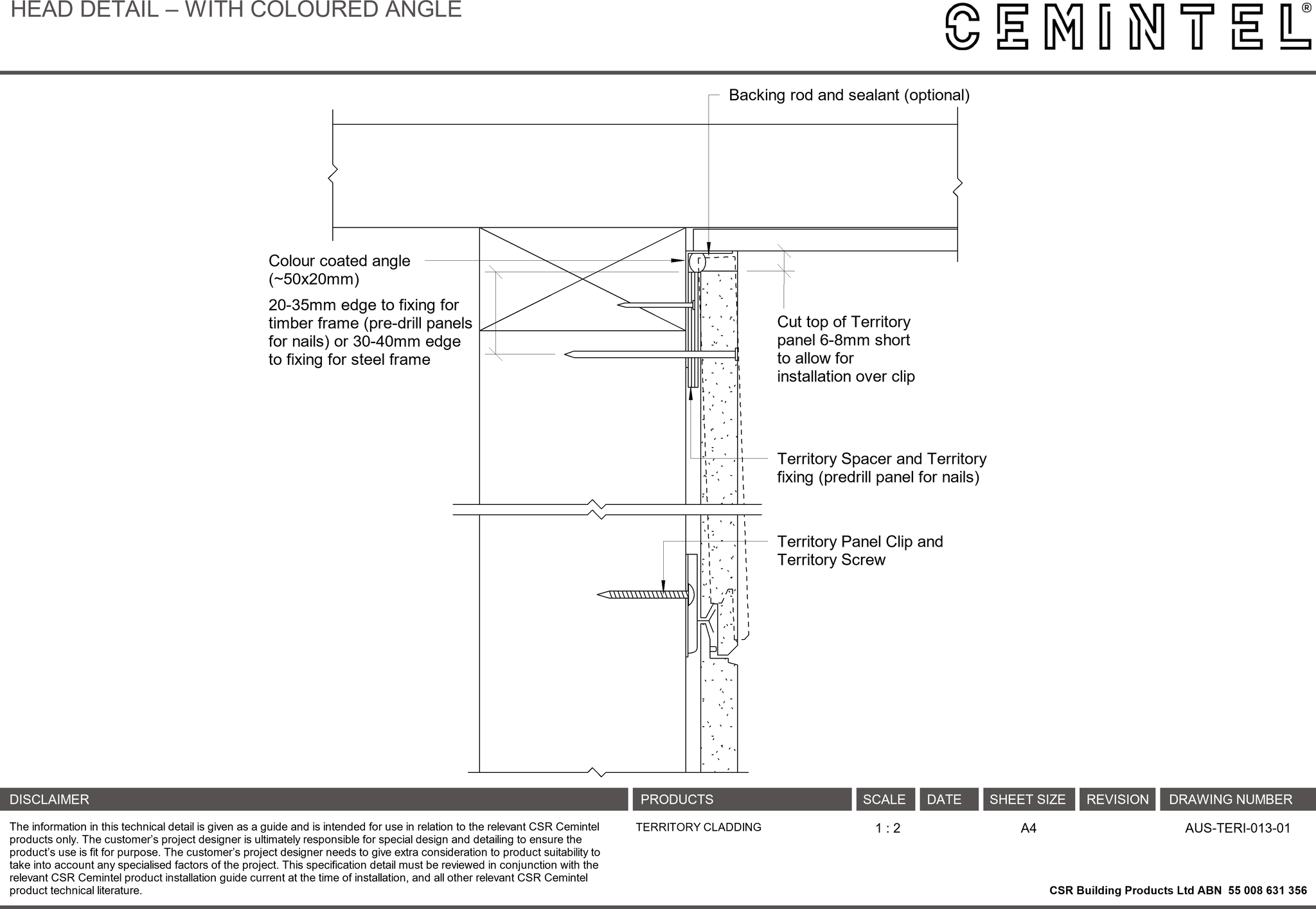 Navigate to AUS-TERI-013-01 - HEAD DETAIL – WITH COLOURED ANGLE