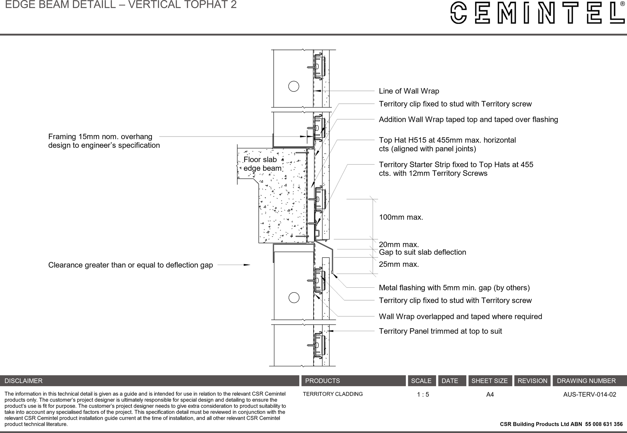 Navigate to AUS-TERV-014-02 - EDGE BEAM DETAILL – VERTICAL TOPHAT 2