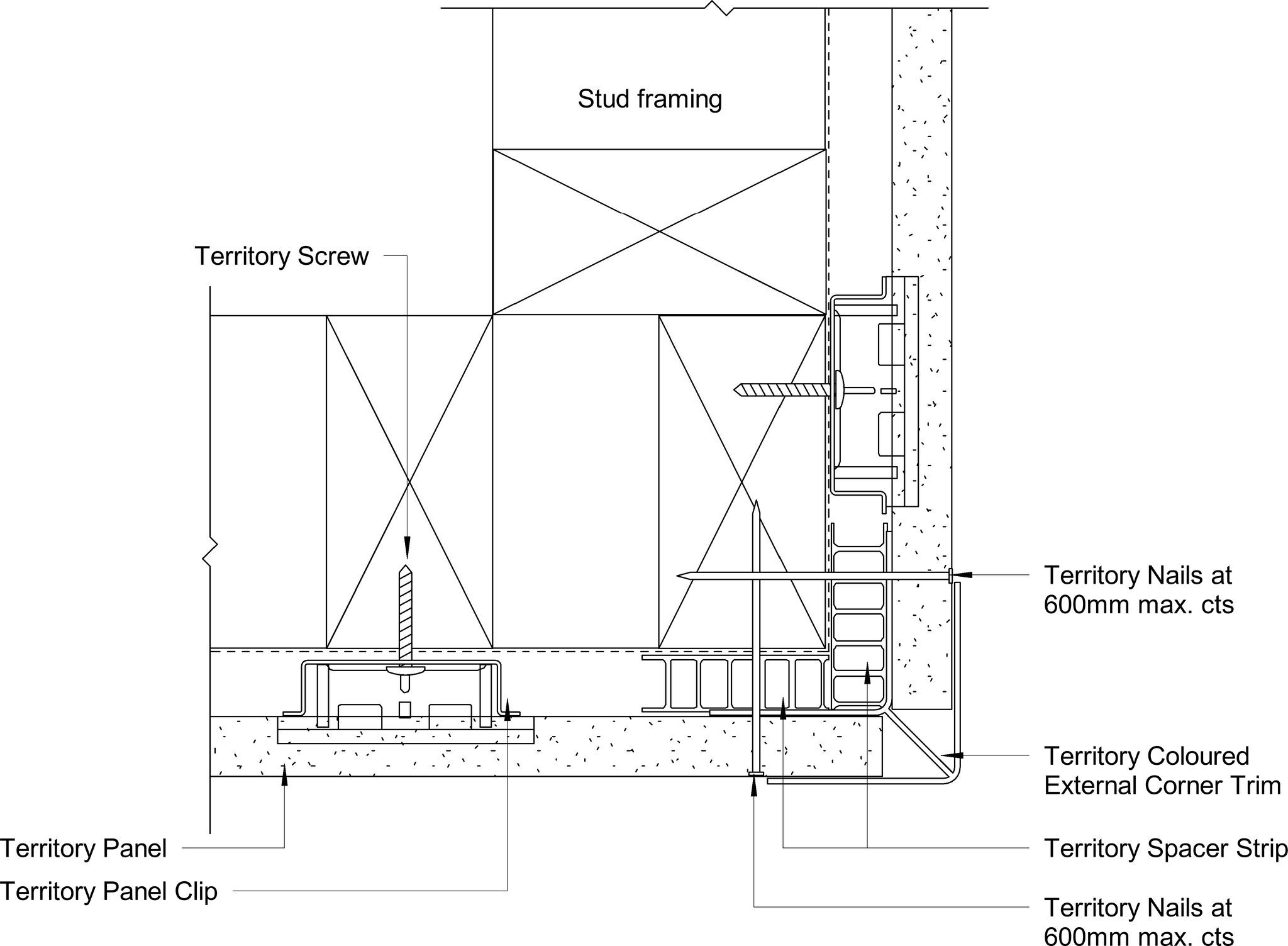 Navigate to Territory Horizontal - External Corner Detail – with Aluminium External Corner 2