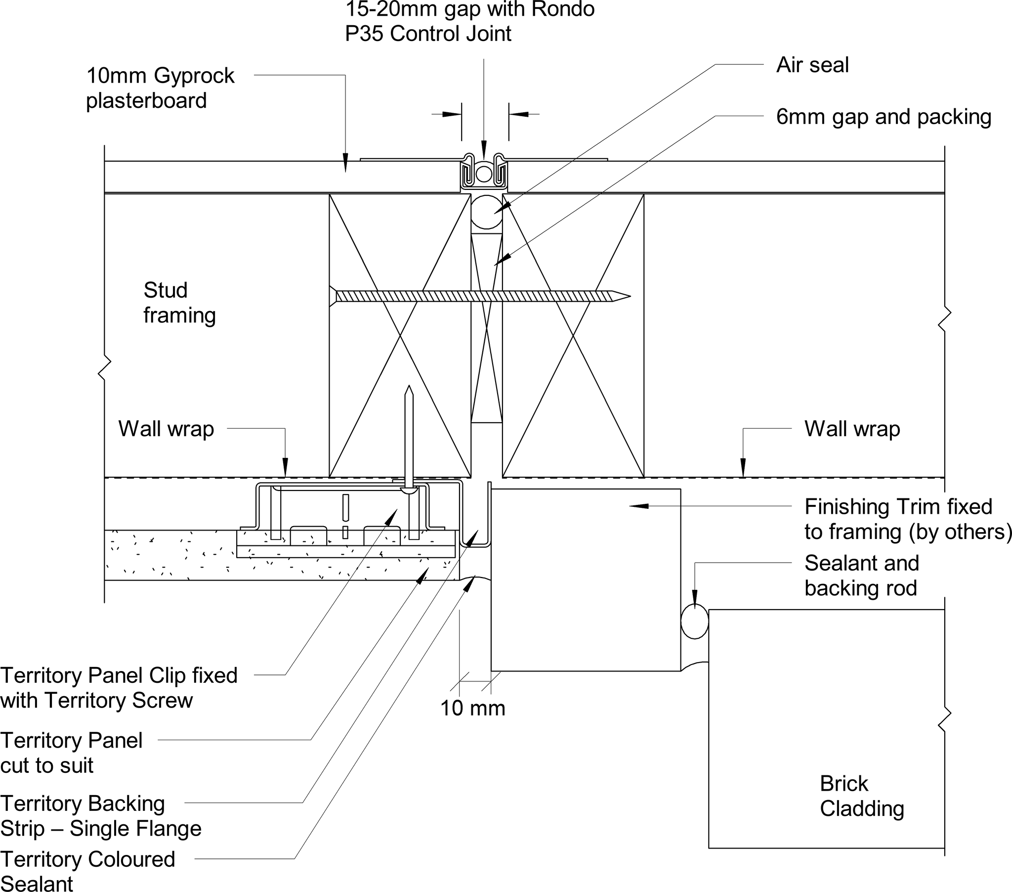 Navigate to Territory Horizontal - Junction – Recessed with Brick Veneer