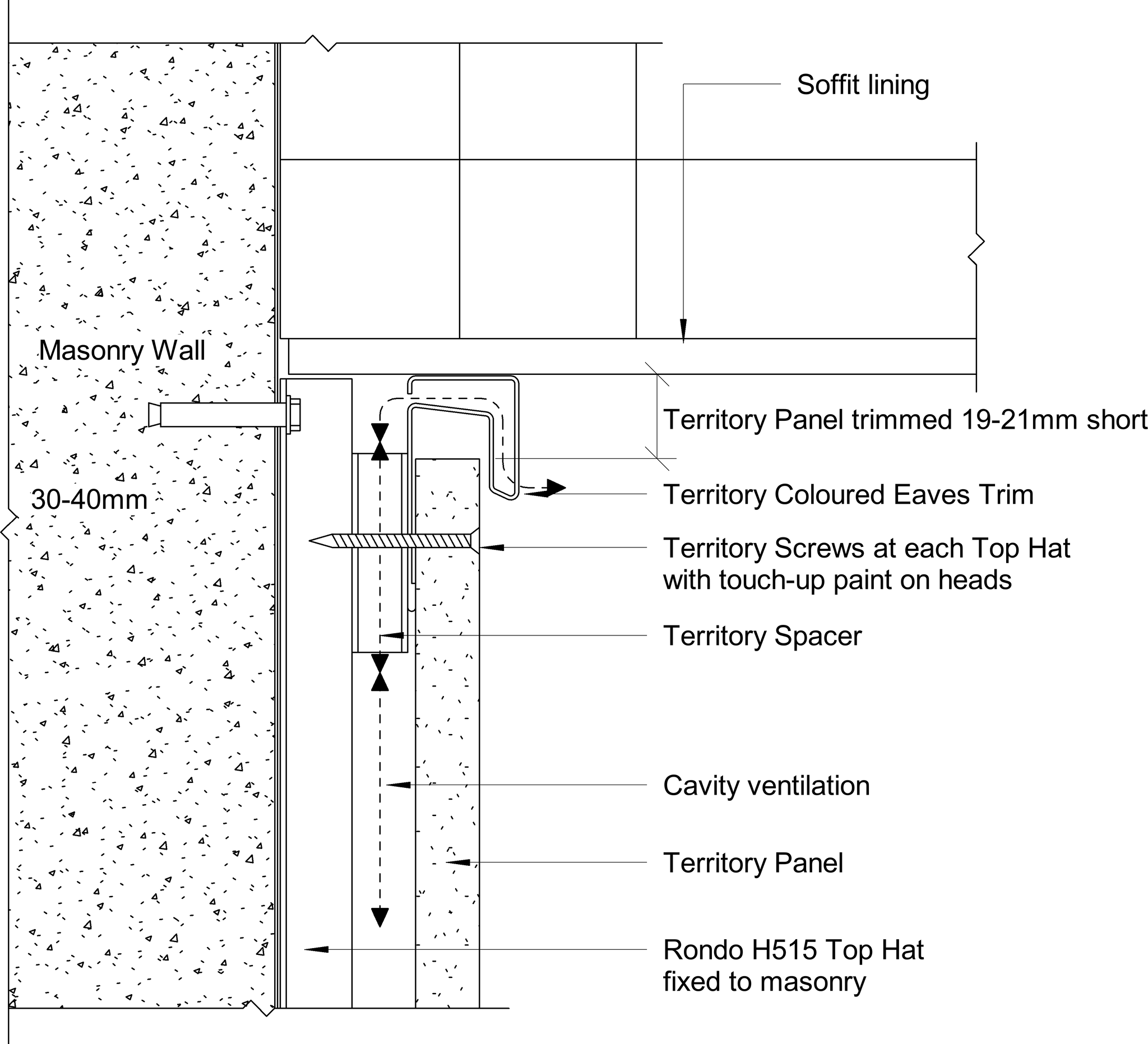 Navigate to Territory Horizontal - Soffit Detail – with Coloured Eaves Trim 2