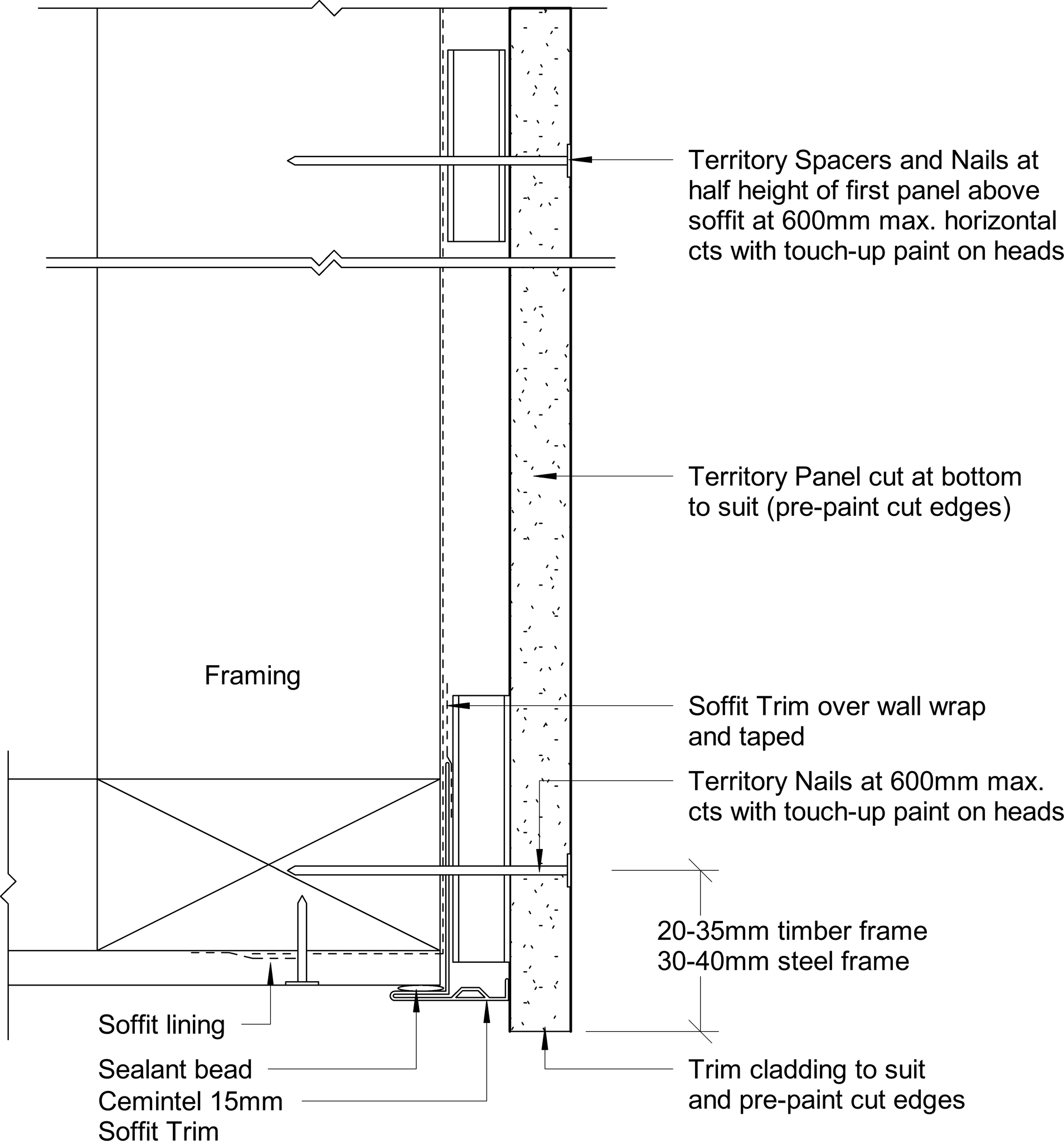 Navigate to Territory Horizontal - Soffit Detail – with Soffit Trim