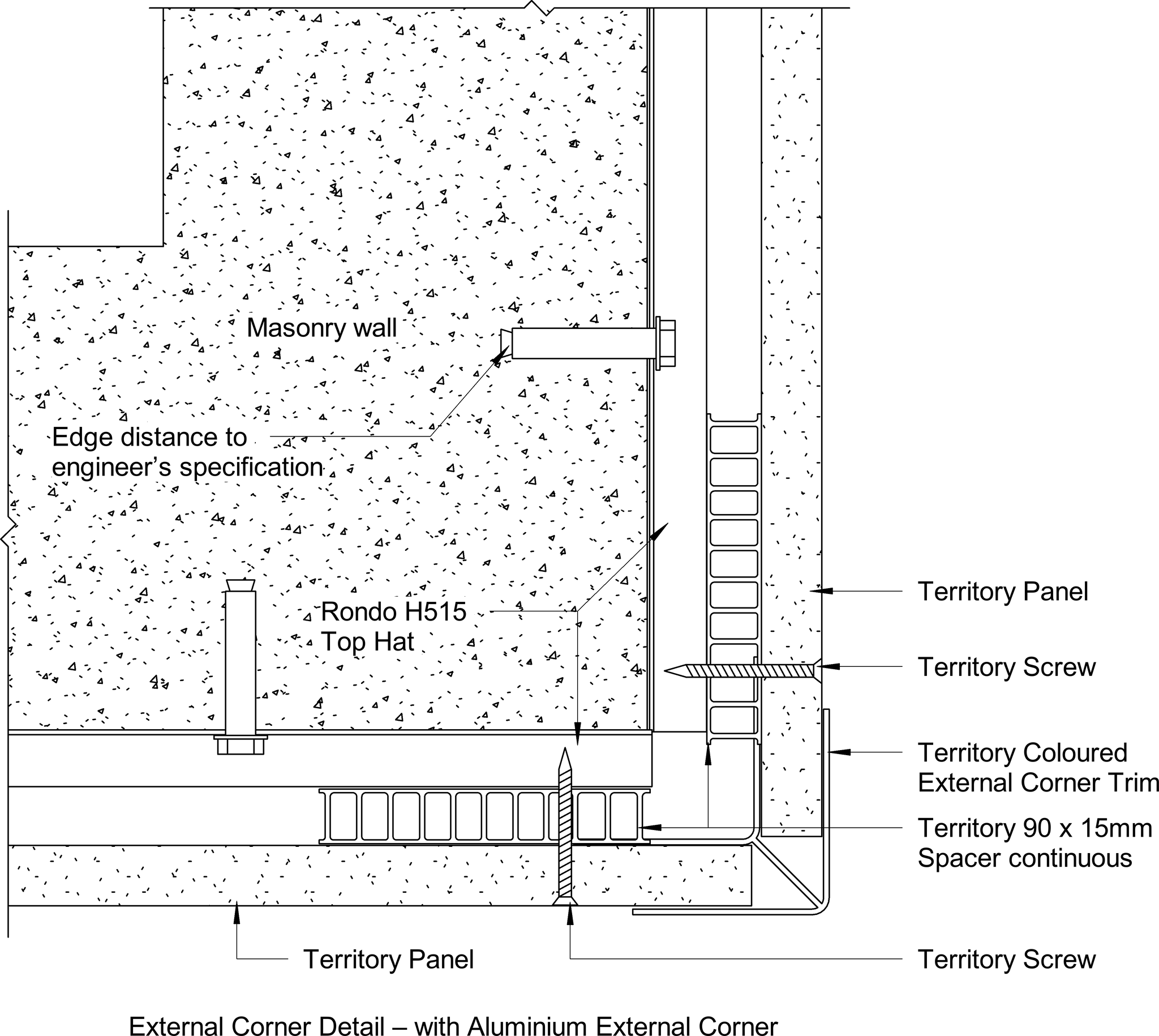 Navigate to Territory Vertical - External Corner Detail – with Aluminium External Corner 2