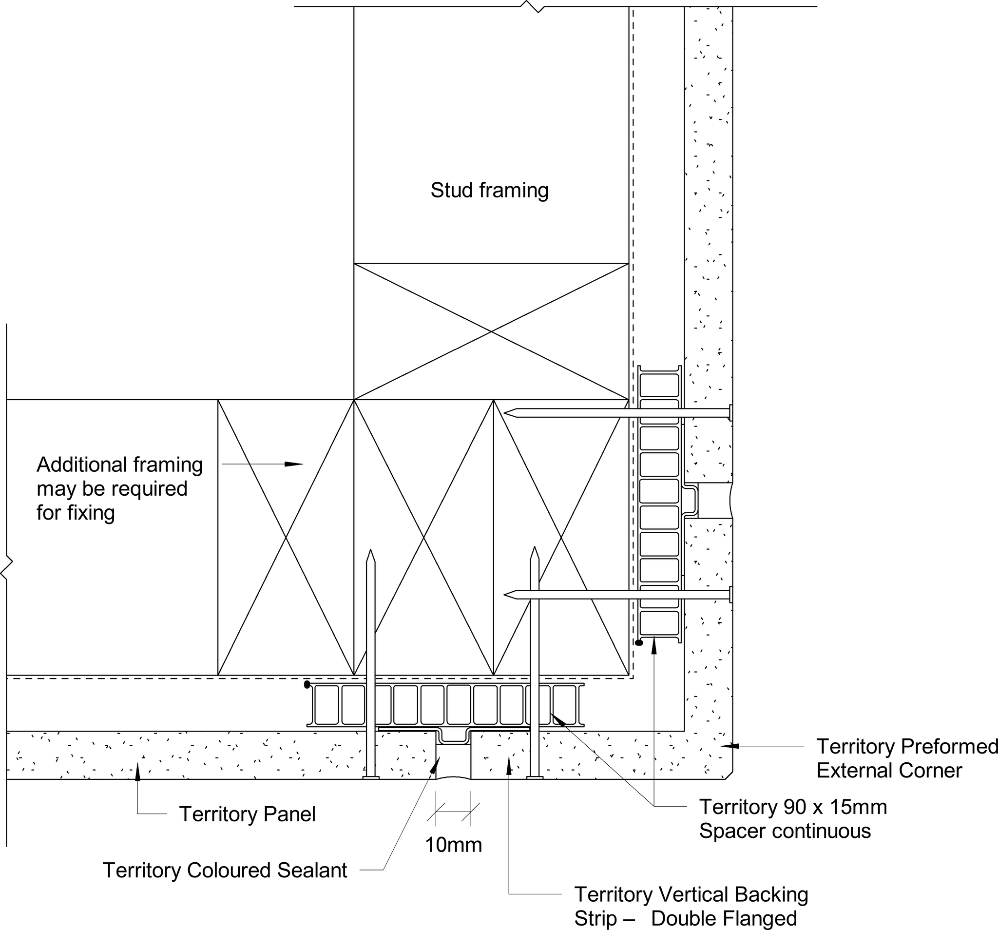 Navigate to Territory Vertical - External Corner Detail – with Preformed Corner 2