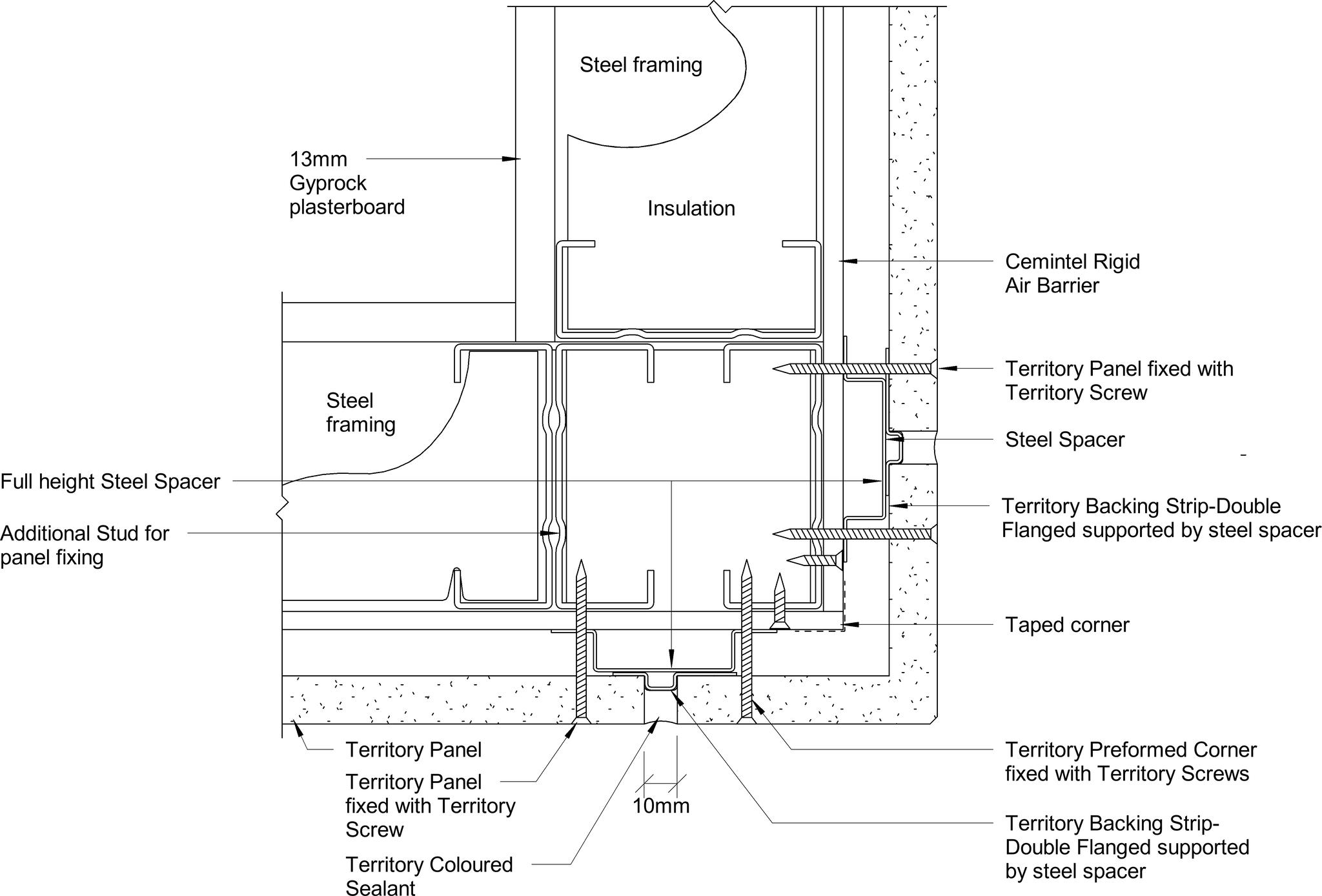 Navigate to Territory Vertical - External Corner Detail – with Preformed Corner 3