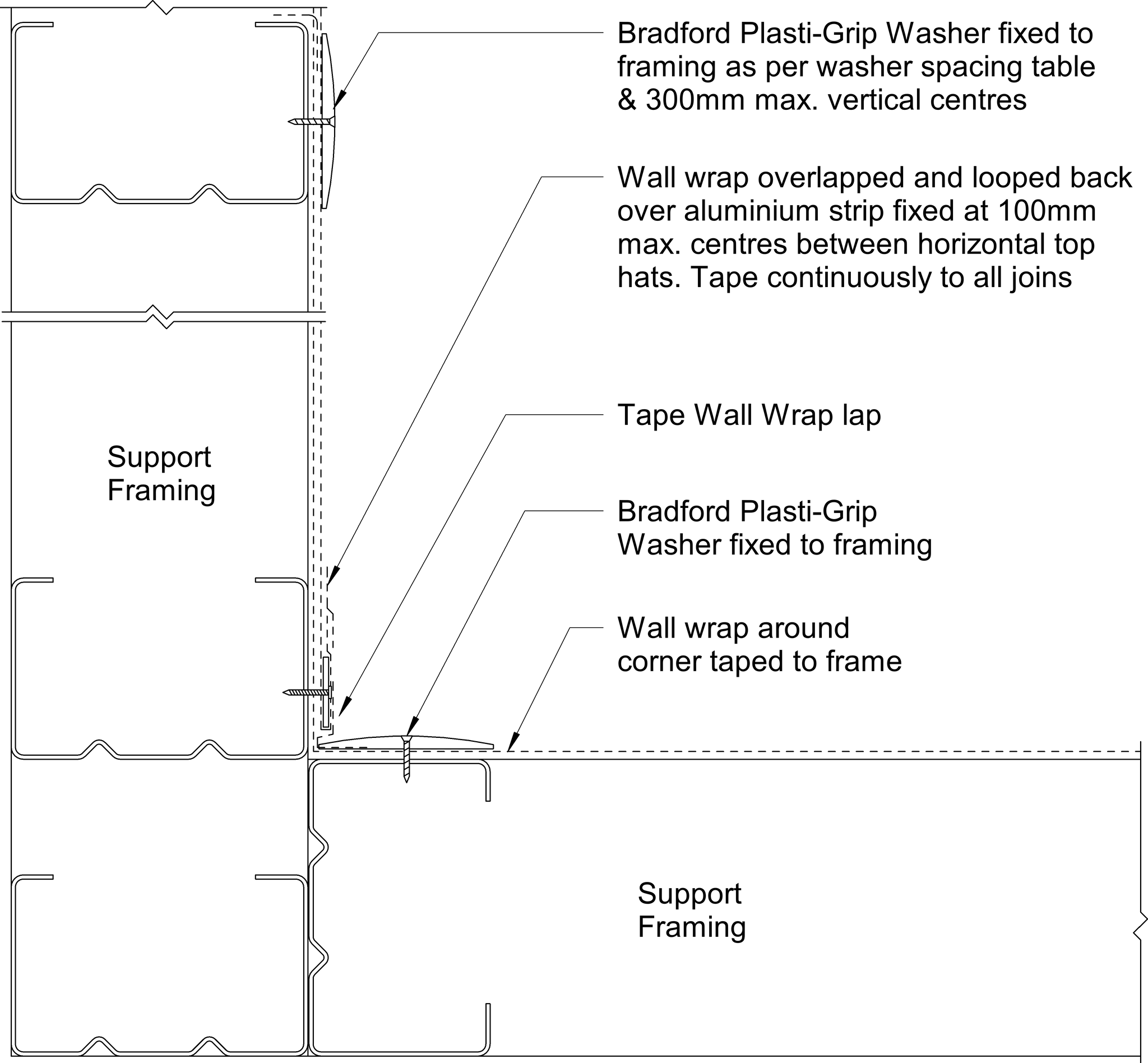 Navigate to Territory Vertical - Internal Corner – Wall Wrap Overlapped