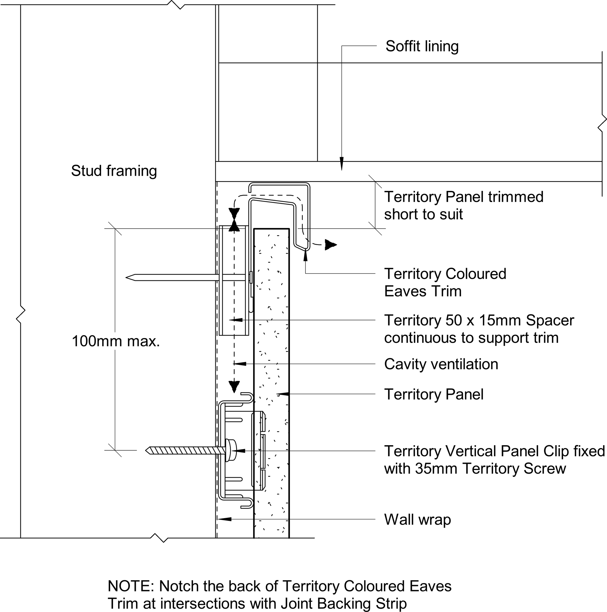  Image of Territory Vertical - Soffit Detail – with Coloured Eaves Trim 1