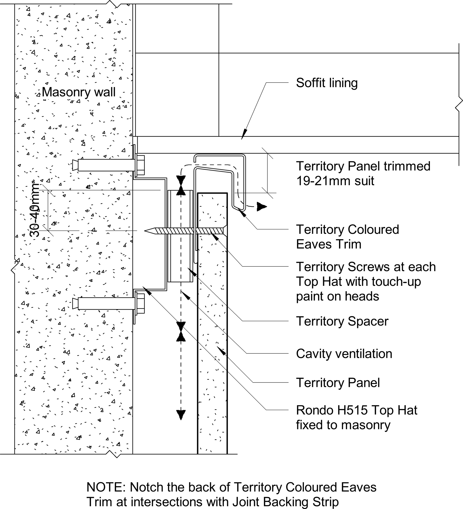 Navigate to Territory Vertical - Soffit Detail – with Coloured Eaves Trim 2