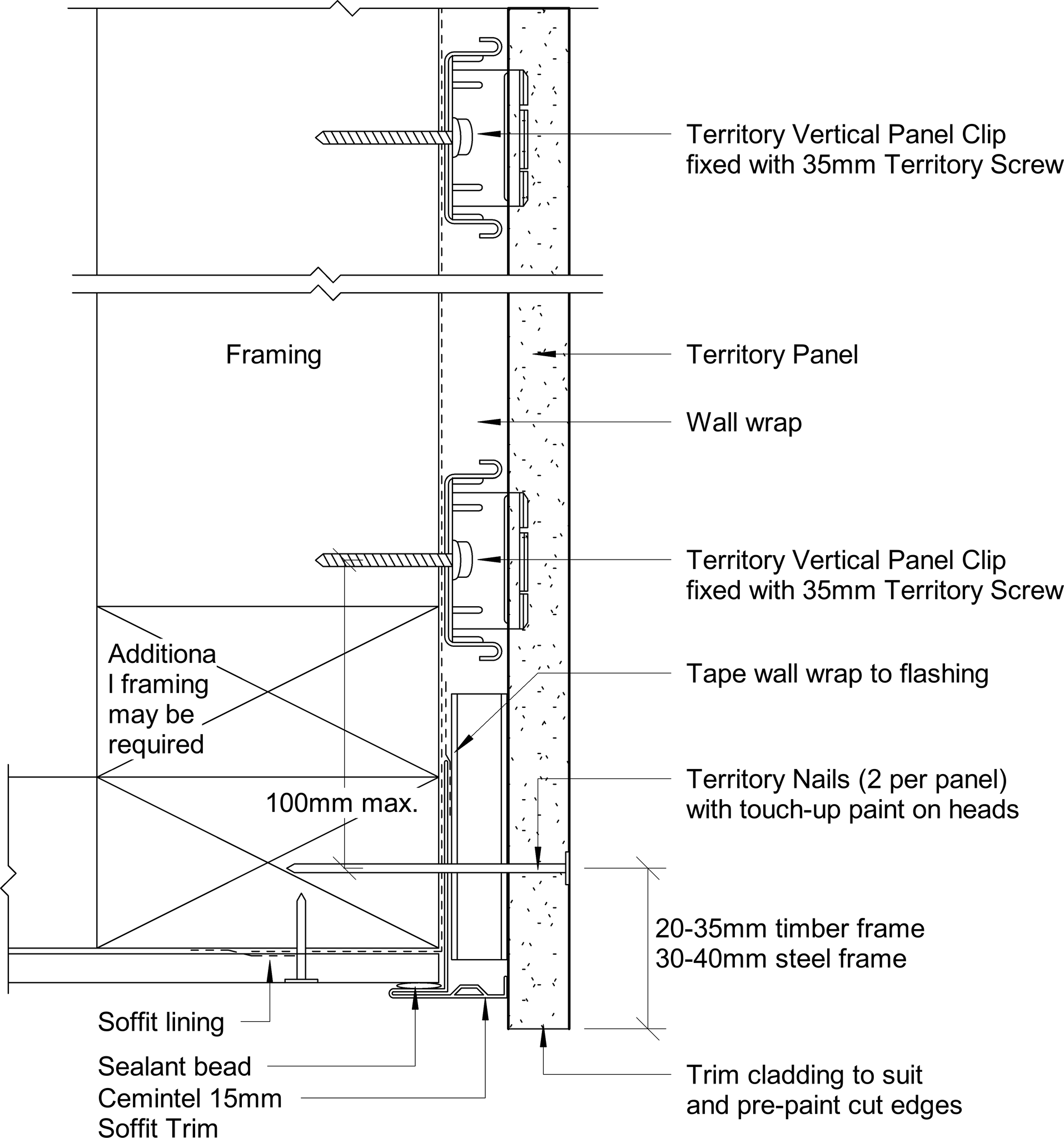 Navigate to Territory Vertical - Soffit Detail – with Soffit Trim