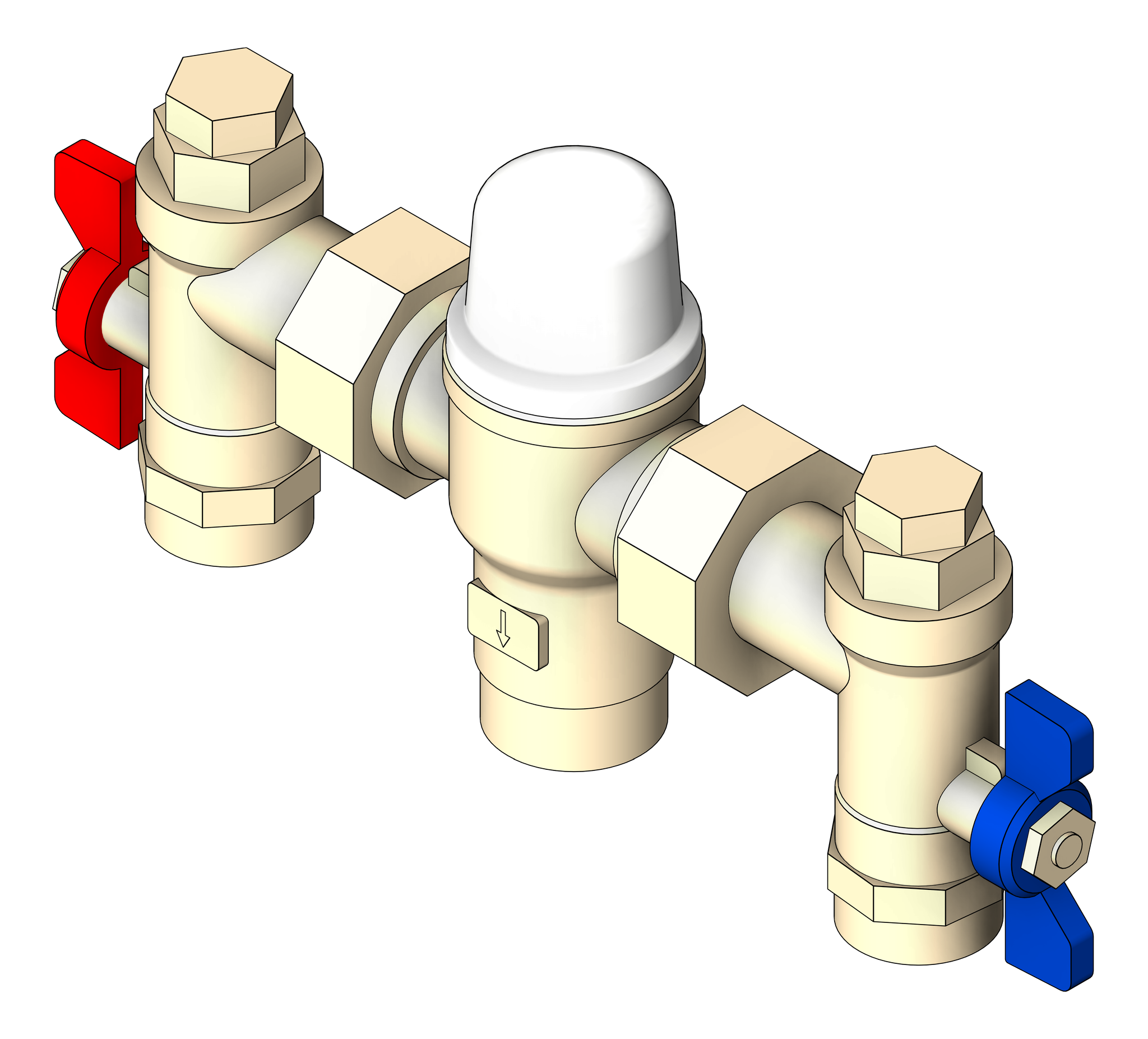 MixerTap Wall Enware Aquablend TMV LeadFree