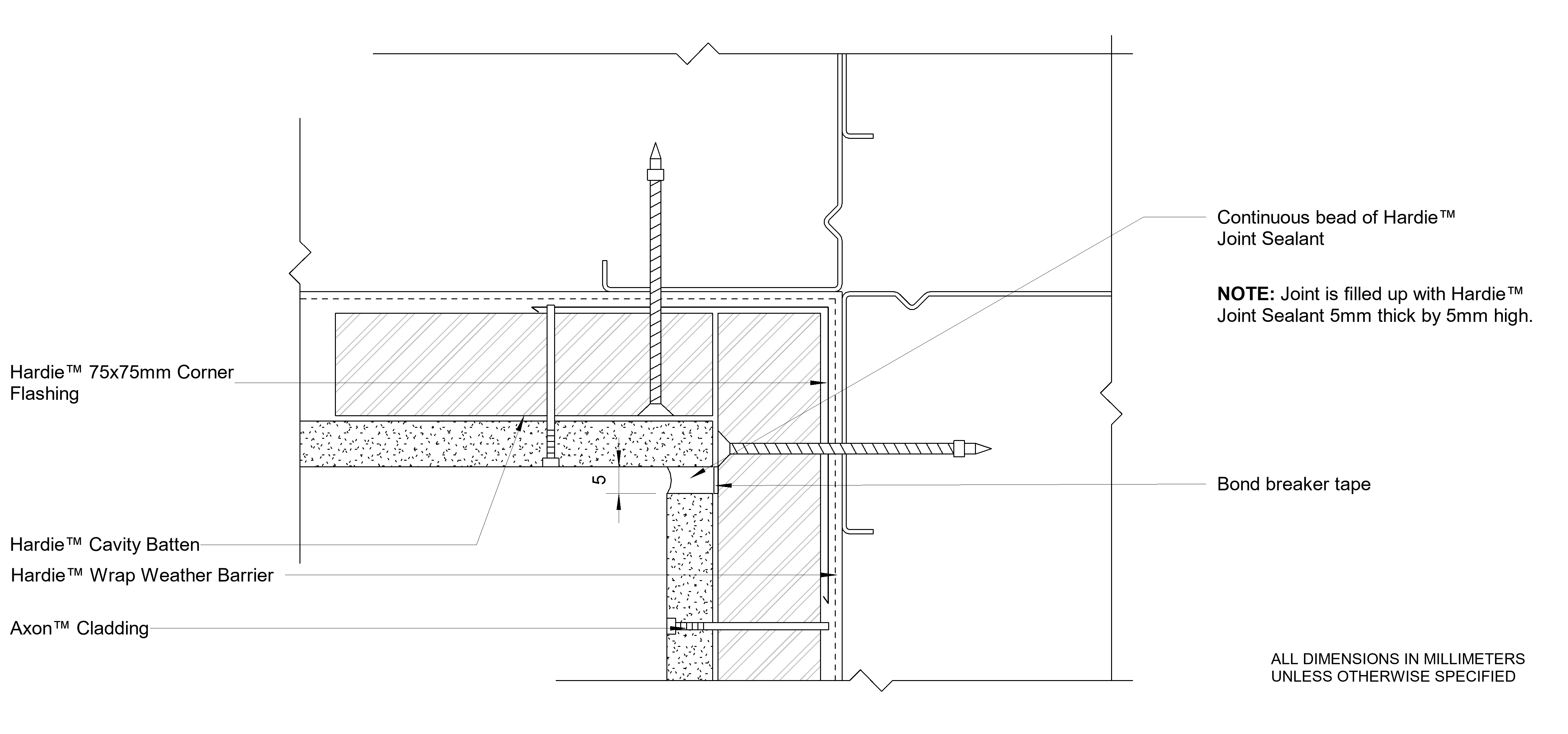 Navigate to AXON Steel CFFC Sealant Fill Internal Corner Option 2