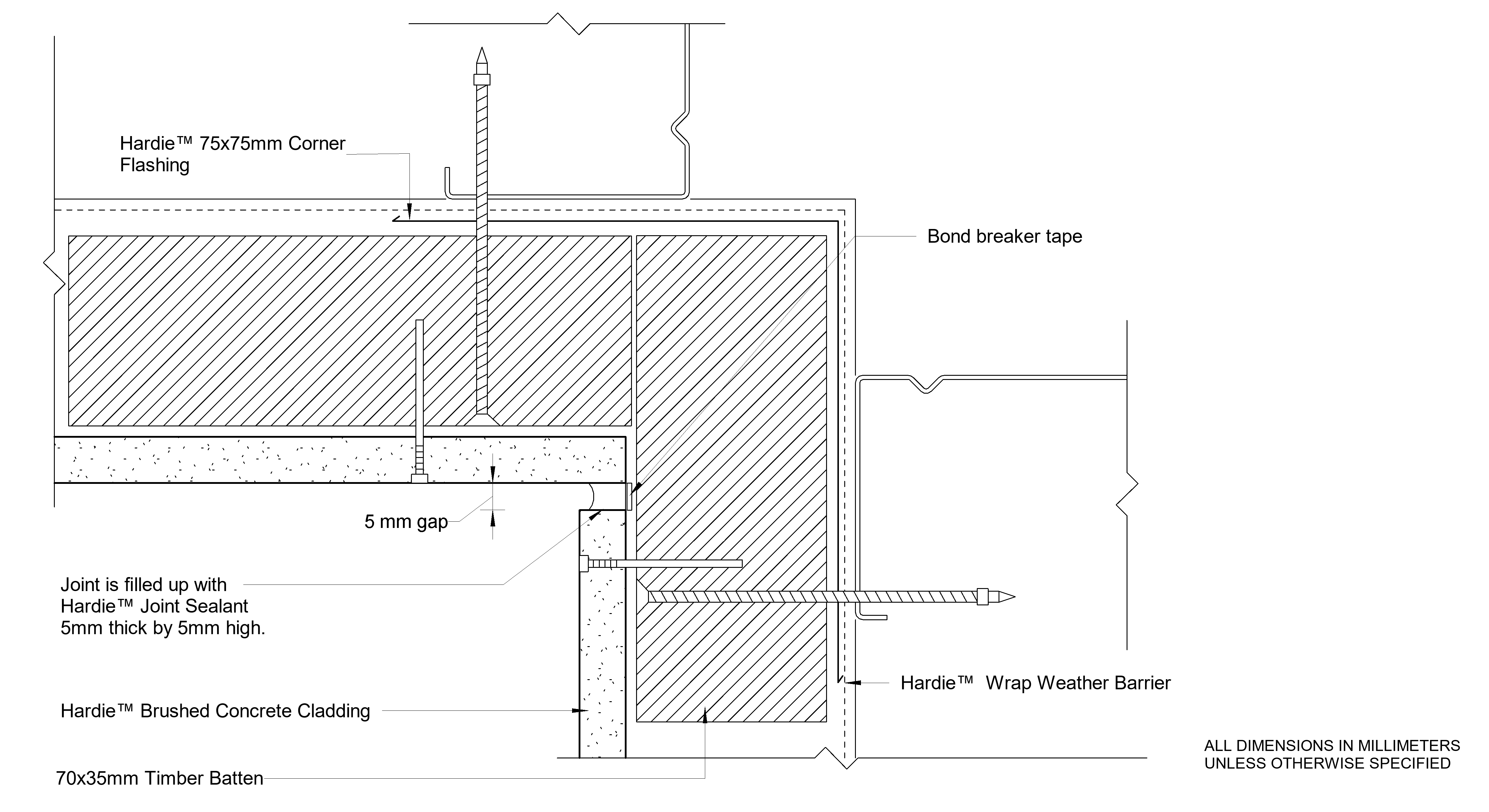 Navigate to HBC Steel CFTB Sealant Fill Internal Cnr