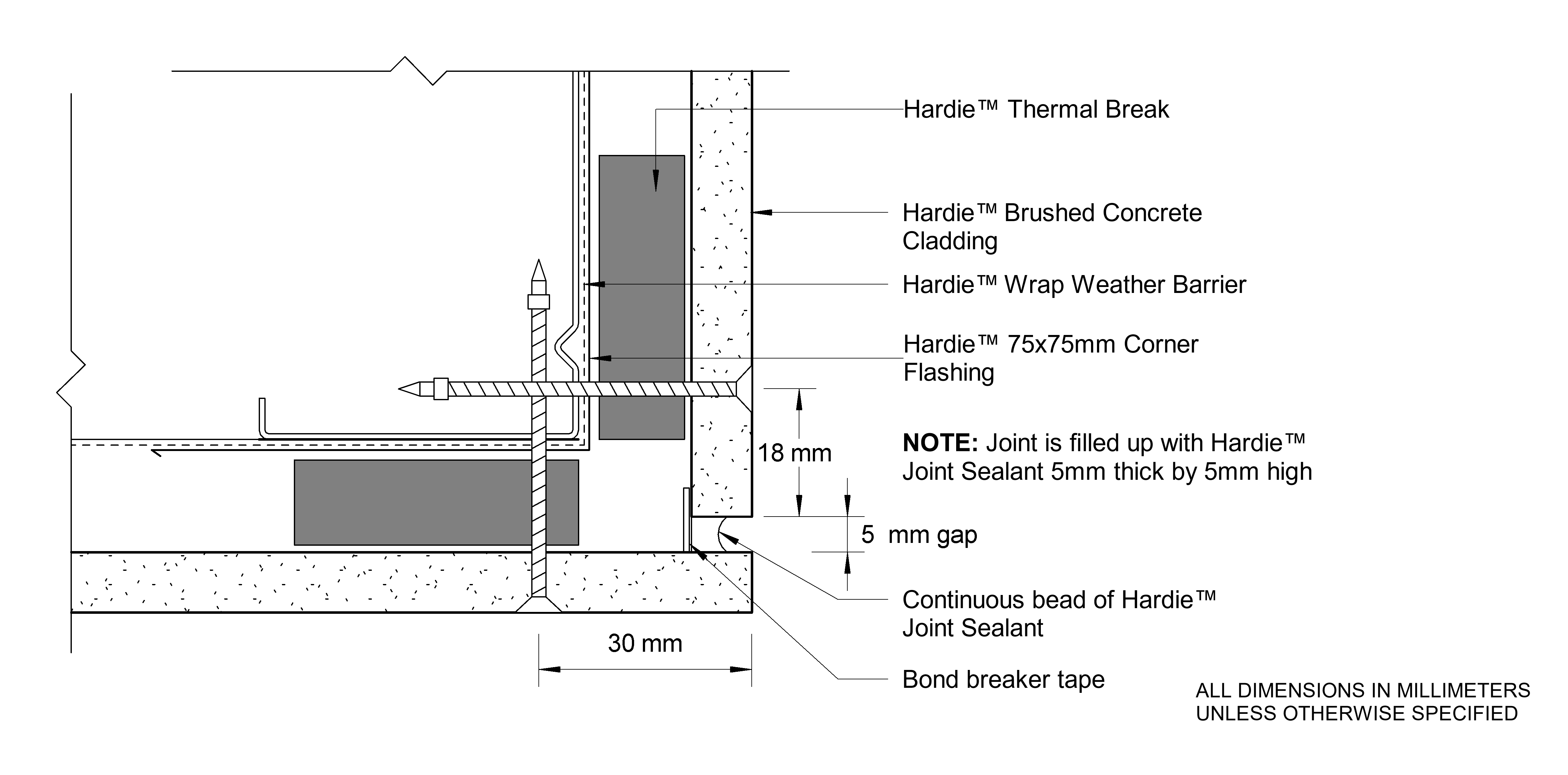 Navigate to HBC Steel DF Sealant Fill External Corner Option