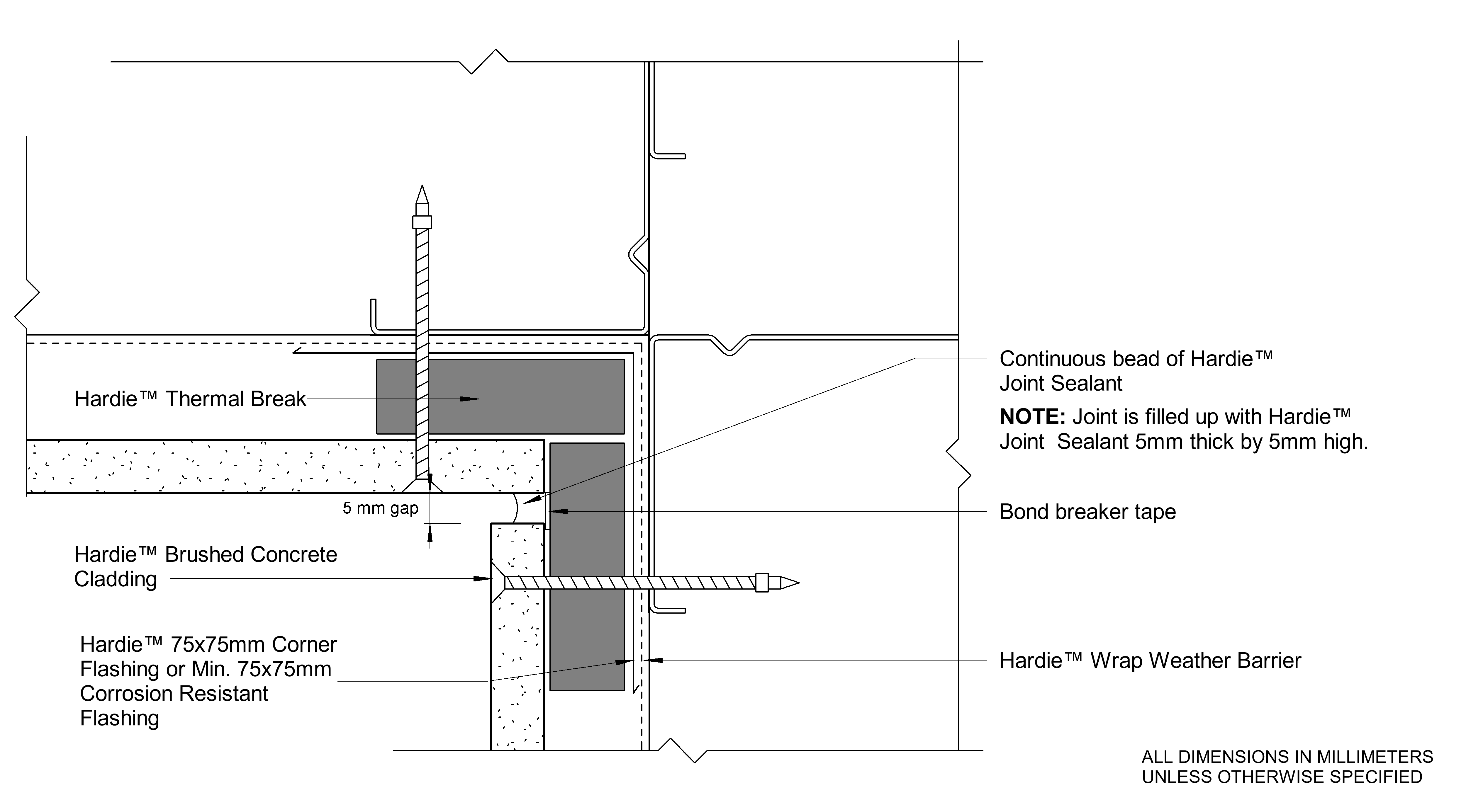 Navigate to HBC Steel DF Sealant Fill Internal Corner Option