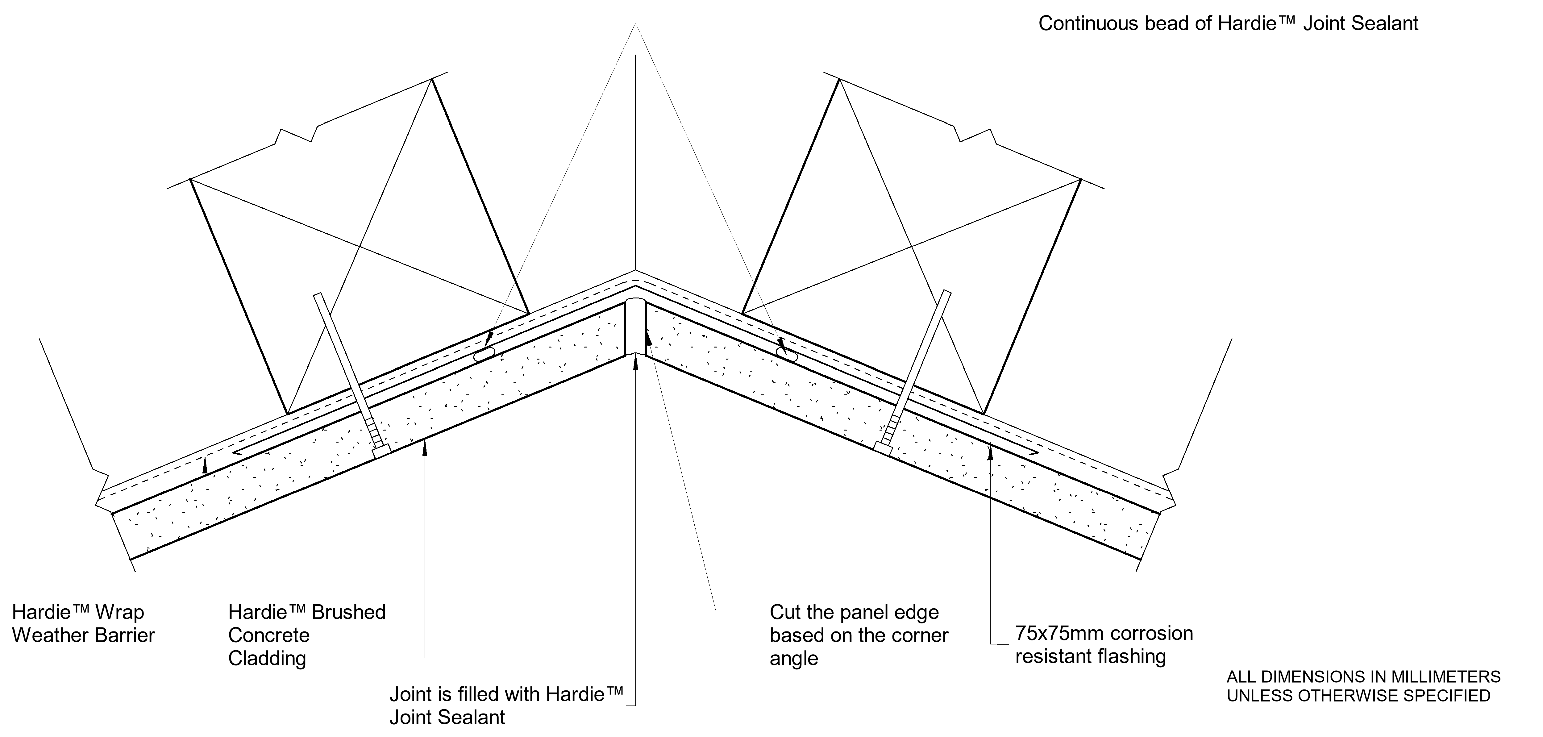 Navigate to HBC Timber DF Sealant Fill Corner Option Less Than 90º Internal Cnr