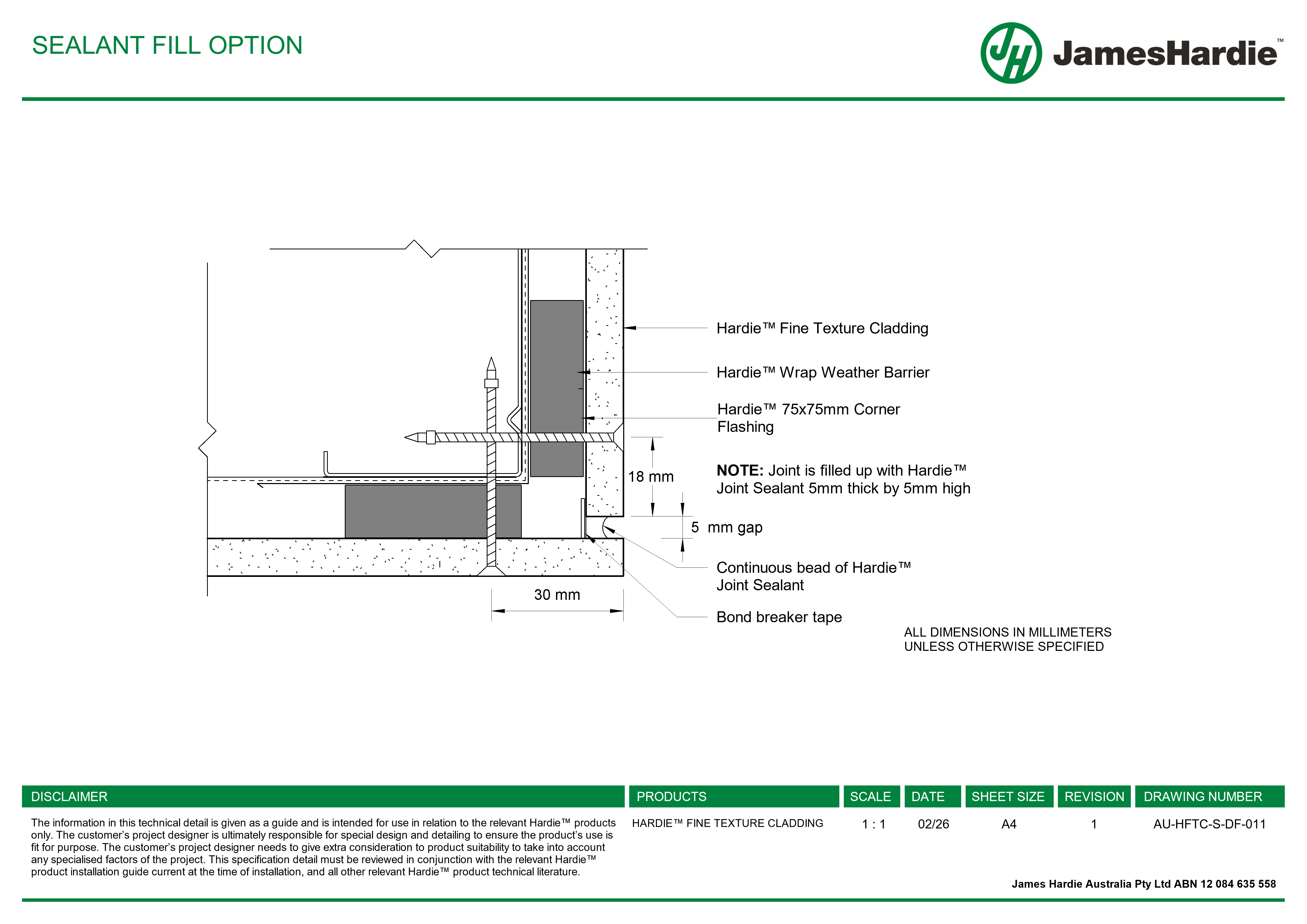 Navigate to AU-HFTC-S-DF-011 - SEALANT FILL OPTION