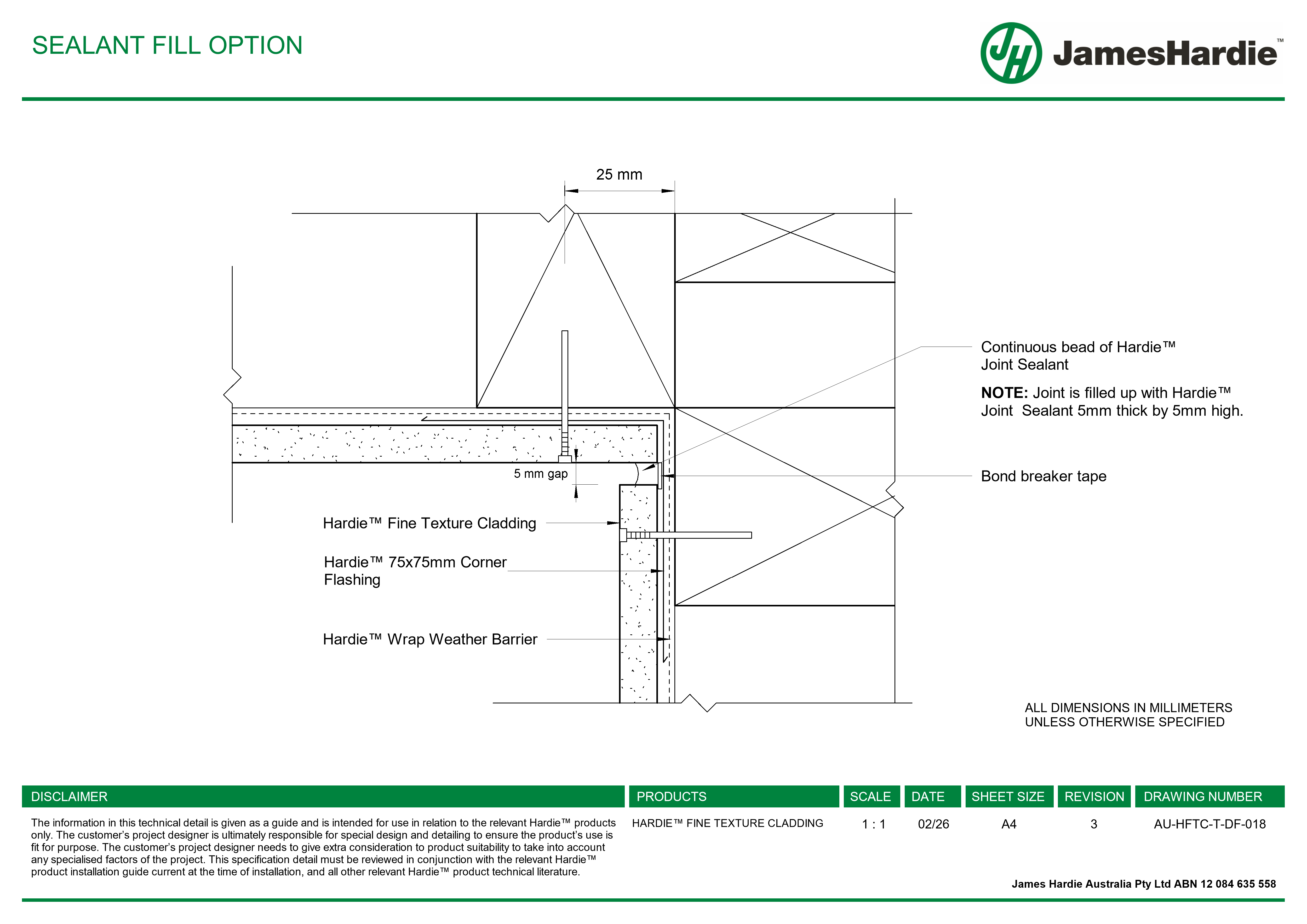 Navigate to AU-HFTC-T-DF-018 - SEALANT FILL OPTION