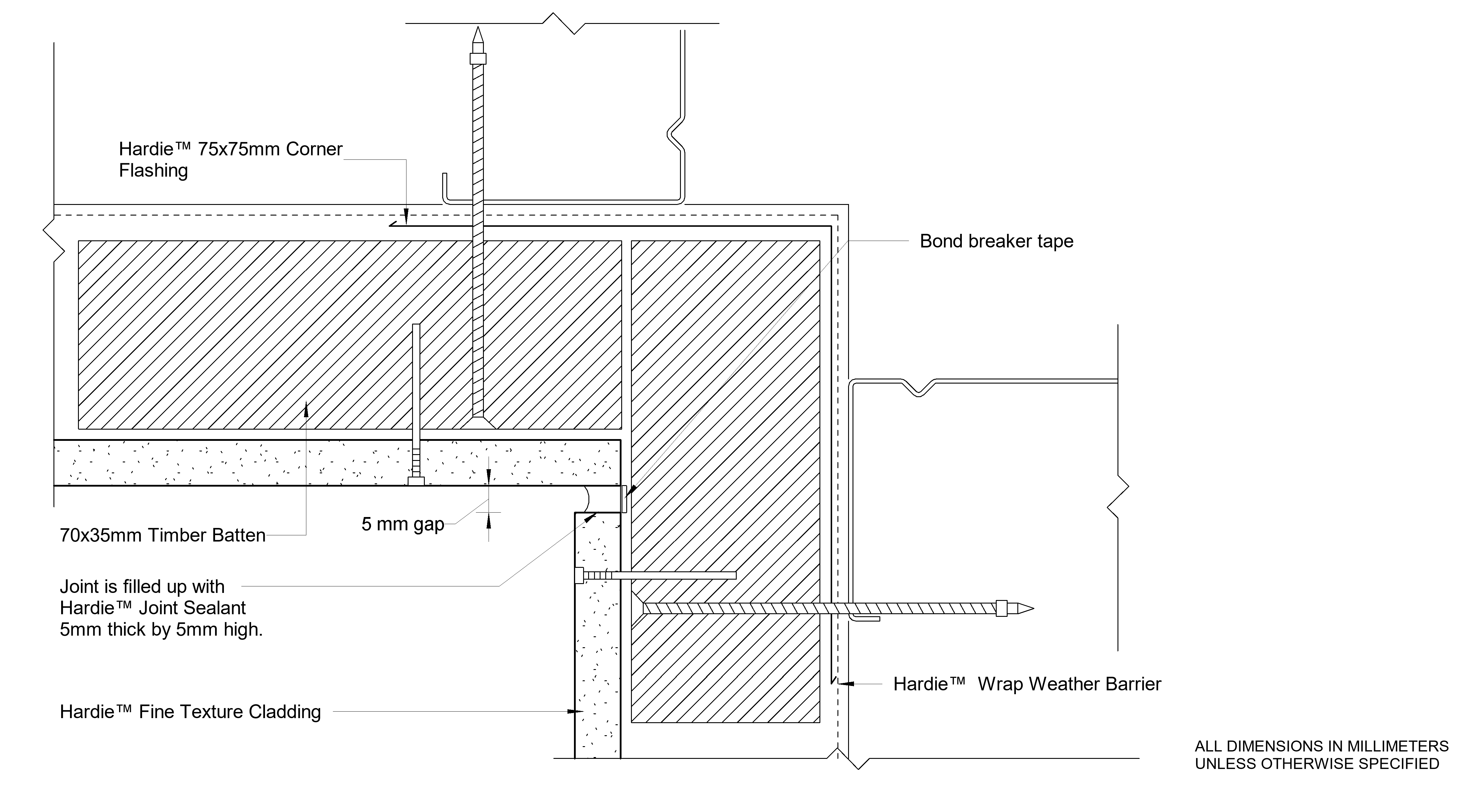 Navigate to HFTC Steel CFTB Sealant Fill Internal Cnr