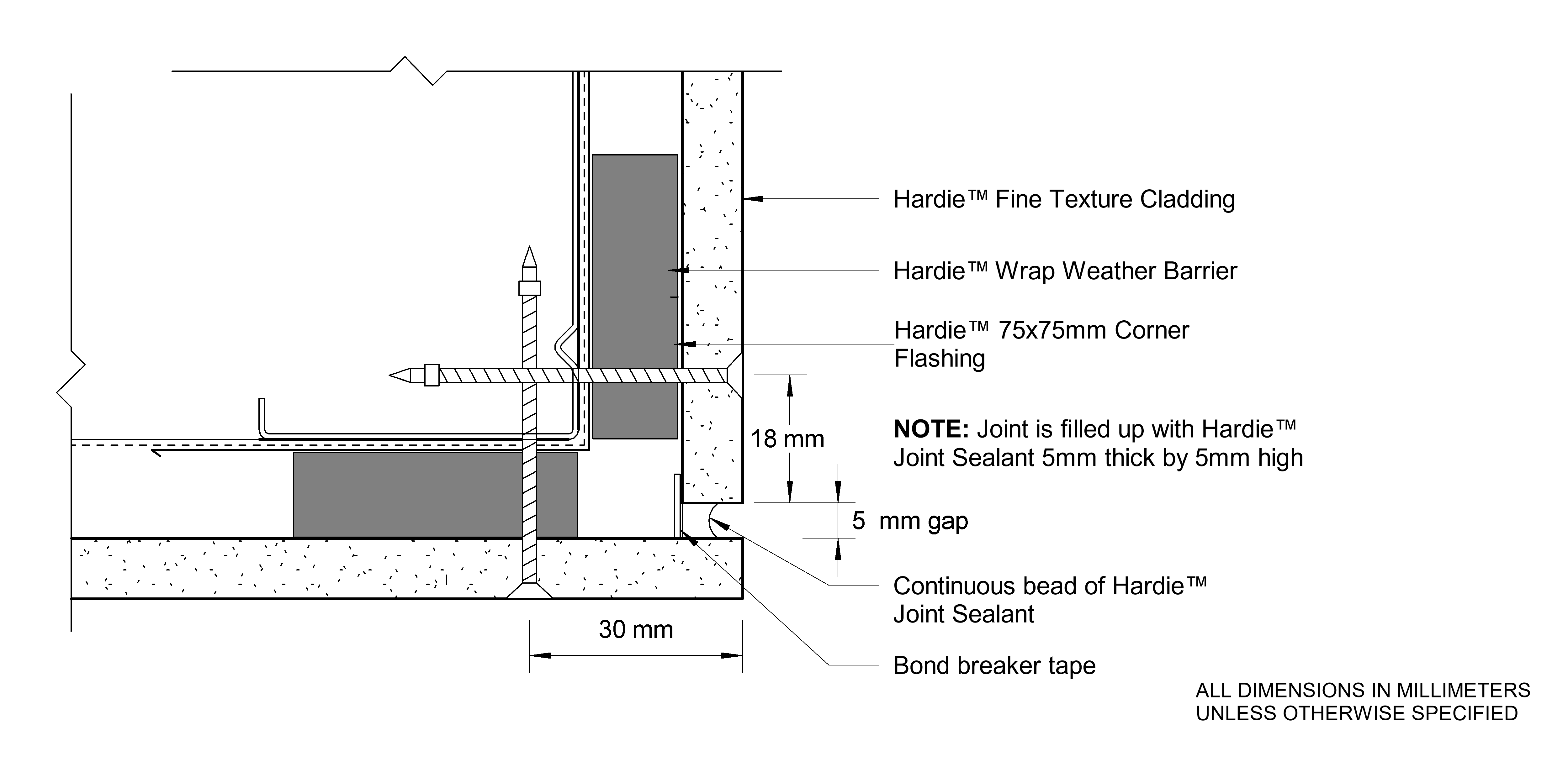 Navigate to HFTC Steel DF Sealant Fill External Corner Option