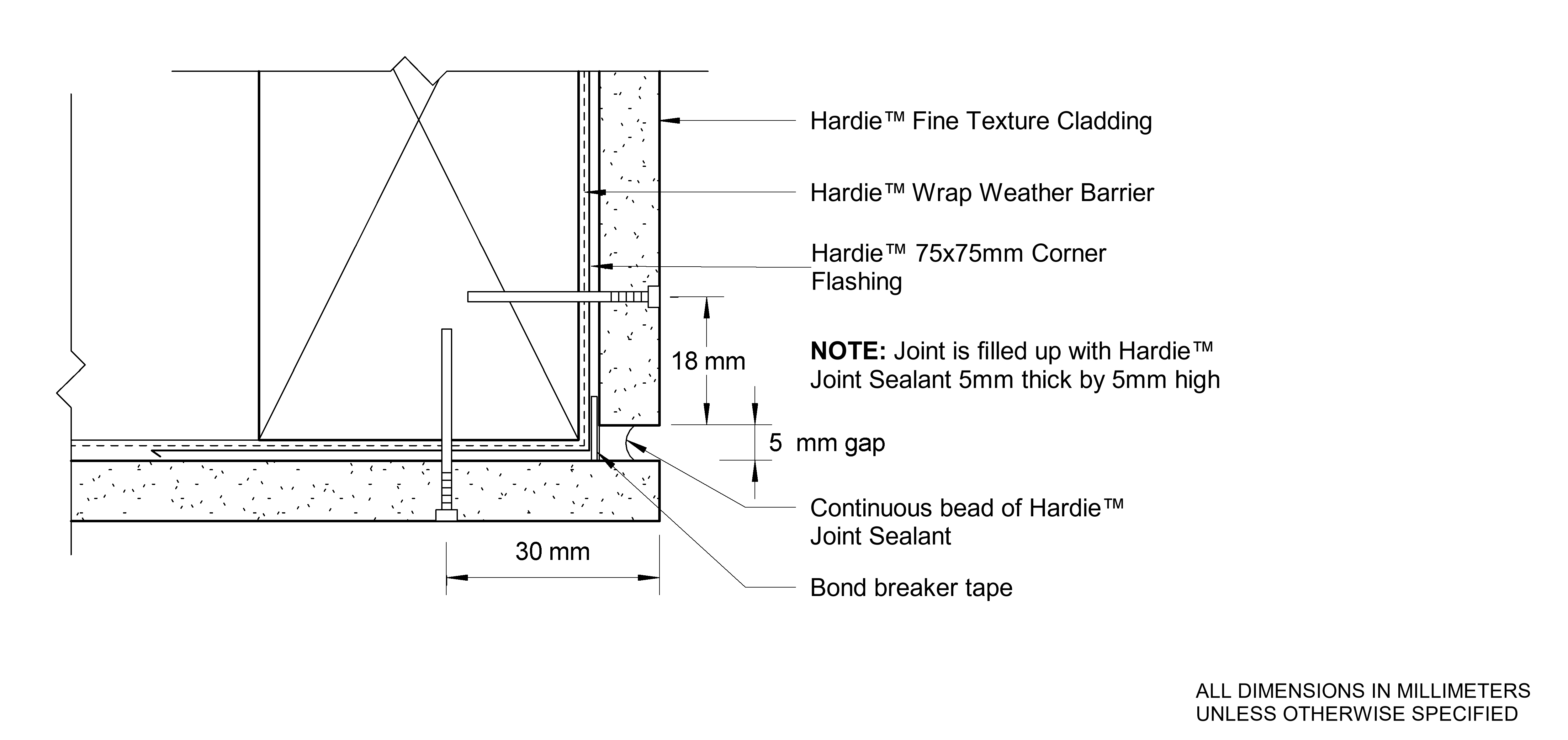 Navigate to HFTC Timber DF Sealant Fill External Corner Option