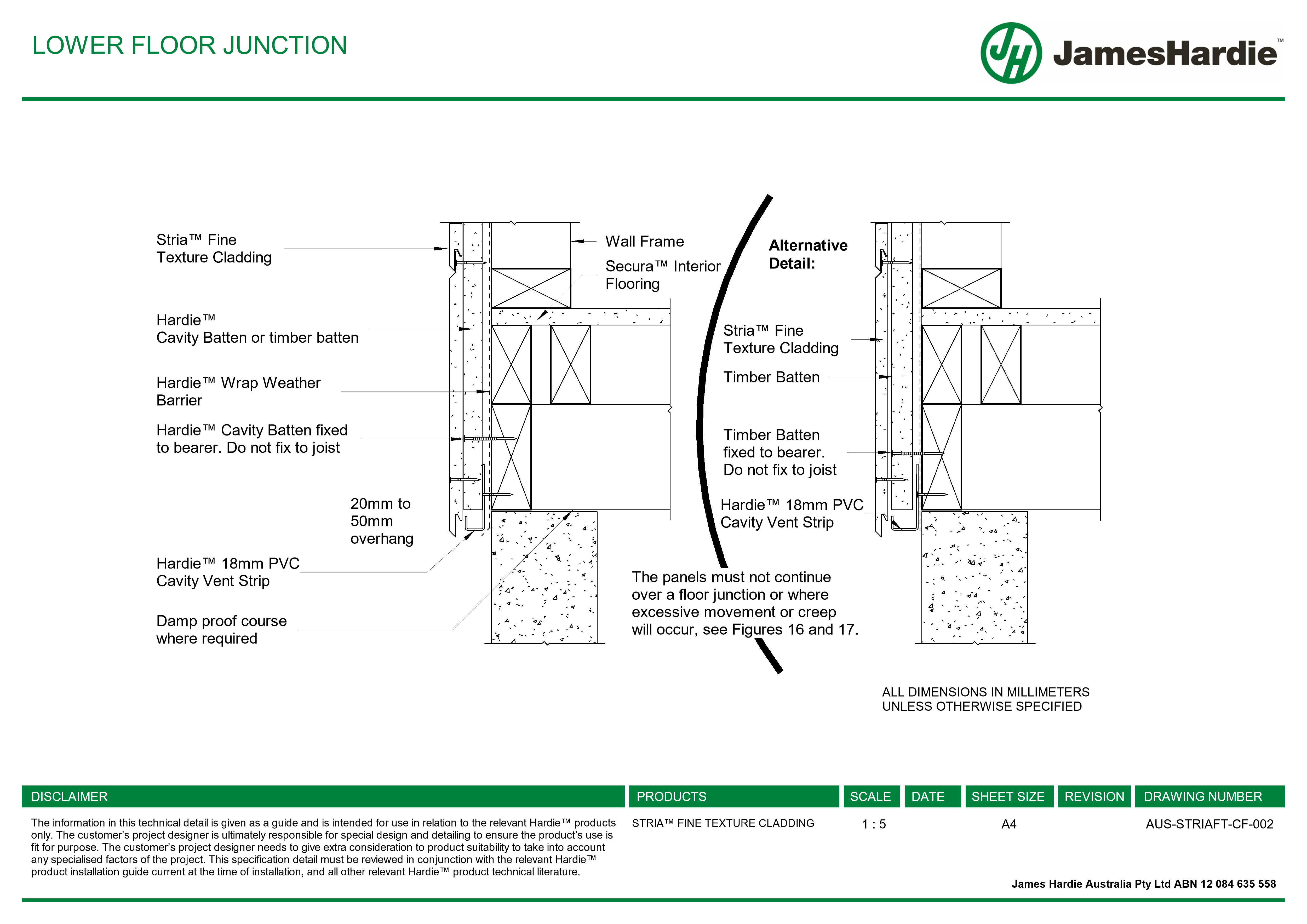 AUS-STRIAFT-CF-002 - LOWER FLOOR JUNCTION