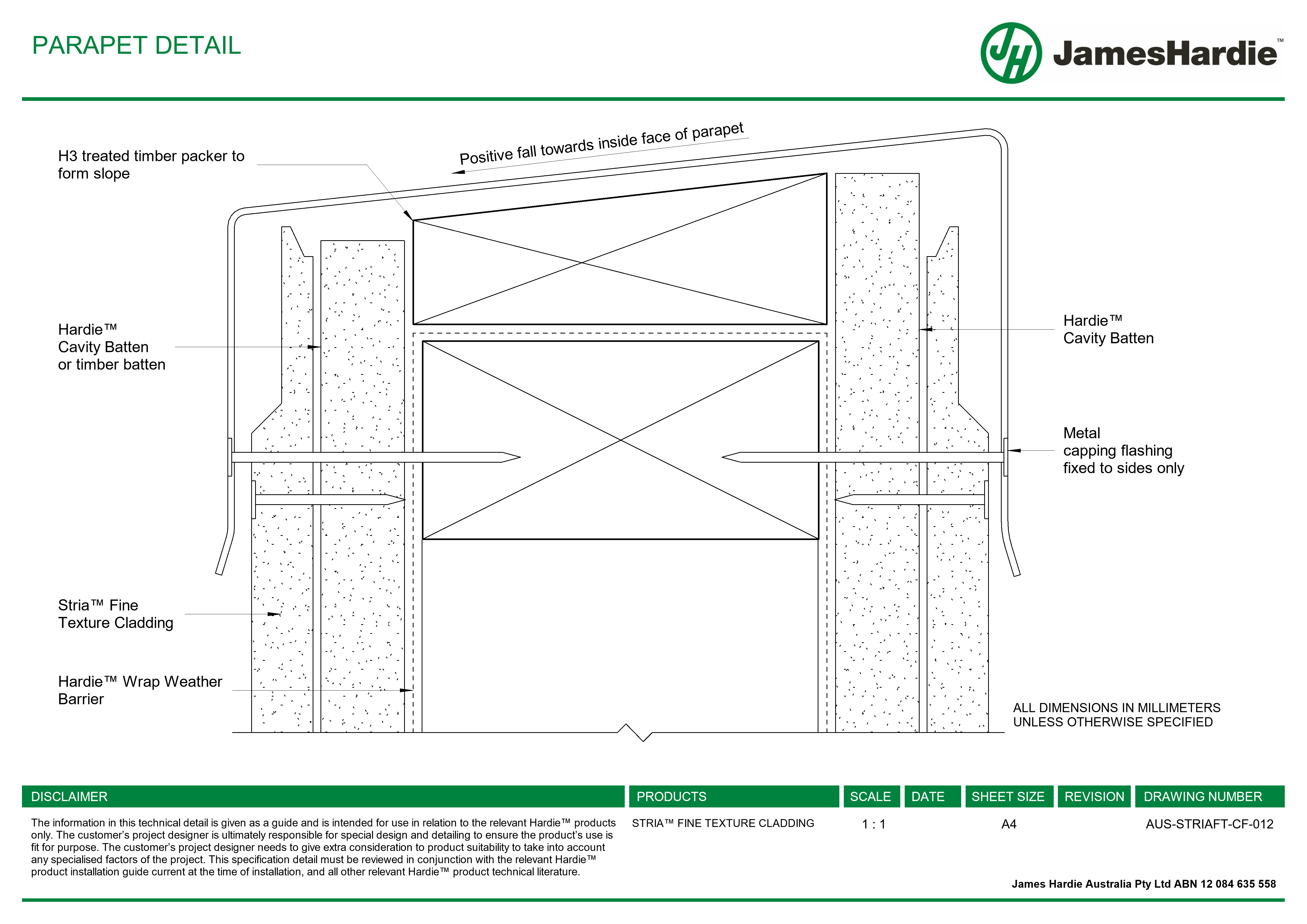 Navigate to AUS-STRIAFT-CF-012 - PARAPET DETAIL