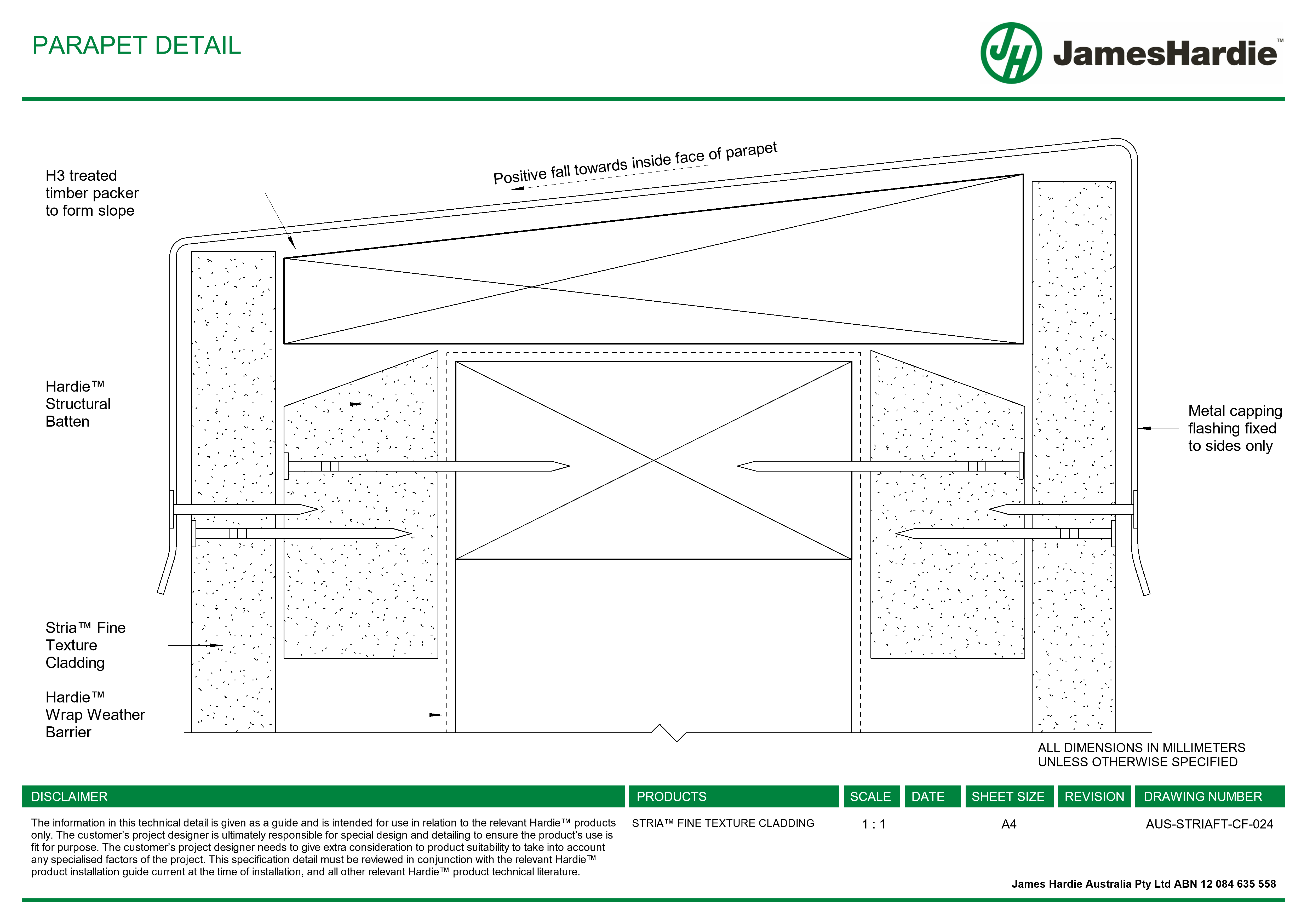 Navigate to AUS-STRIAFT-CF-024 - PARAPET DETAIL