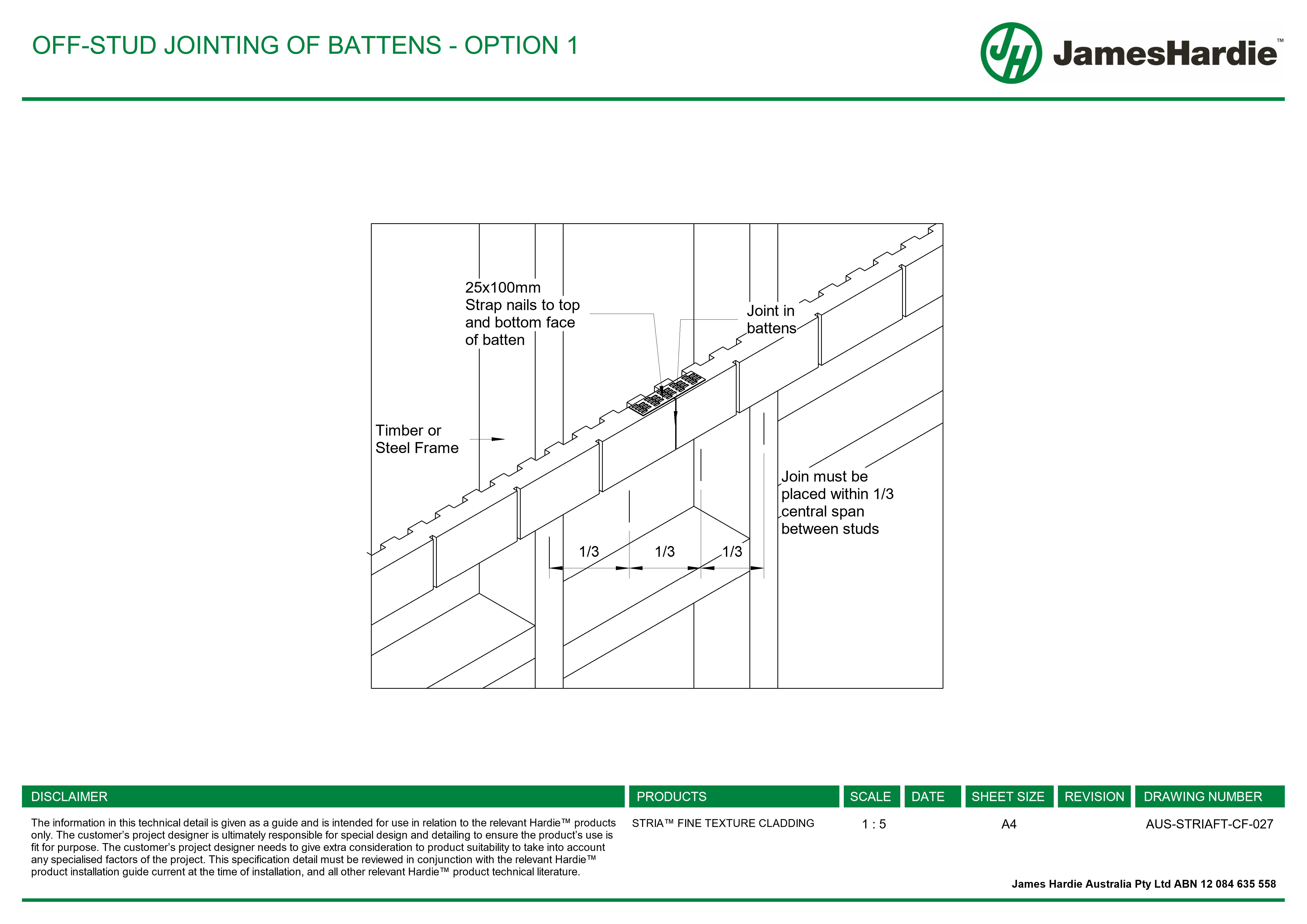 Navigate to AUS-STRIAFT-CF-027 - OFF-STUD JOINTING OF BATTENS - OPTION 1