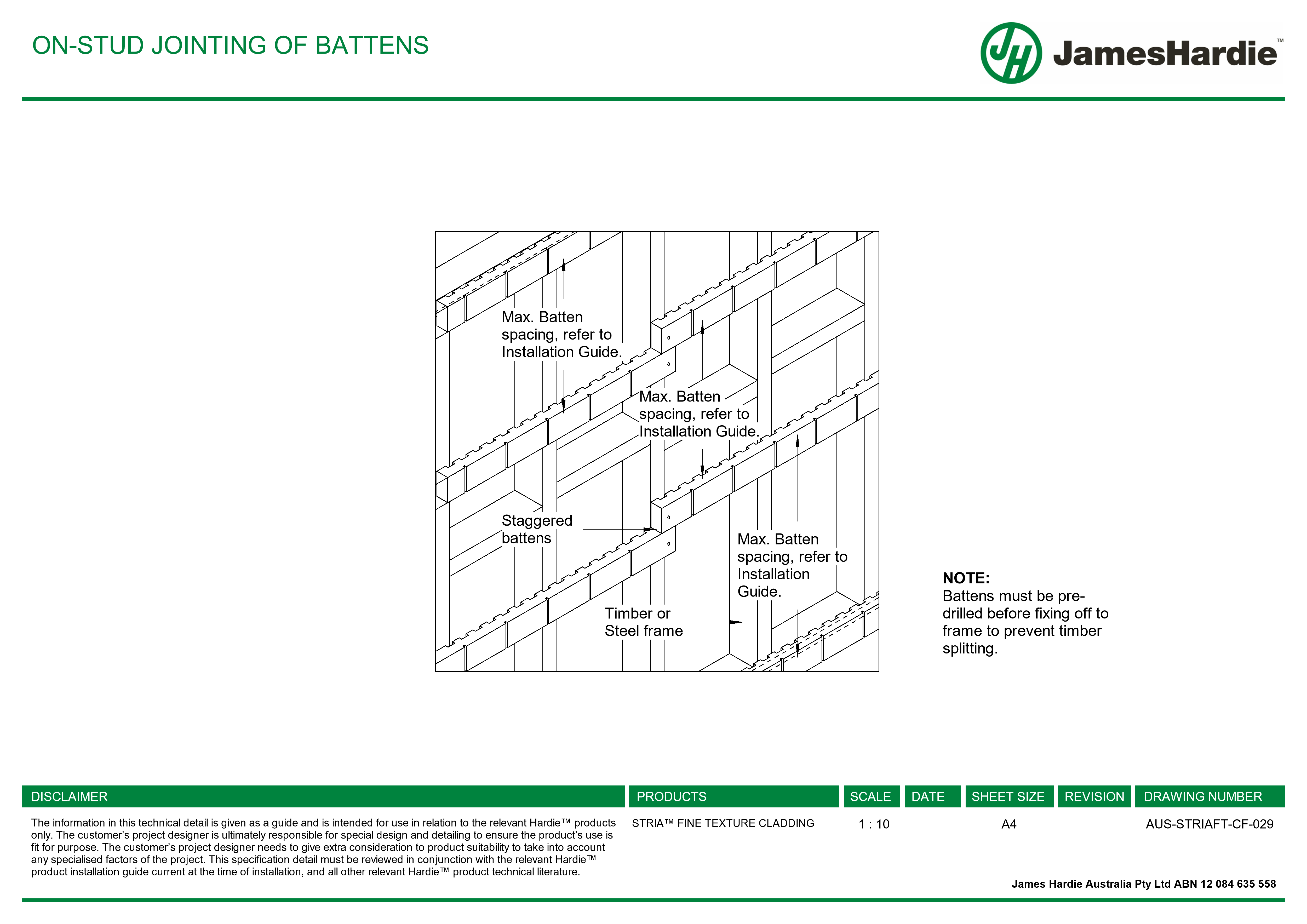 Navigate to AUS-STRIAFT-CF-029 - ON-STUD JOINTING OF BATTENS