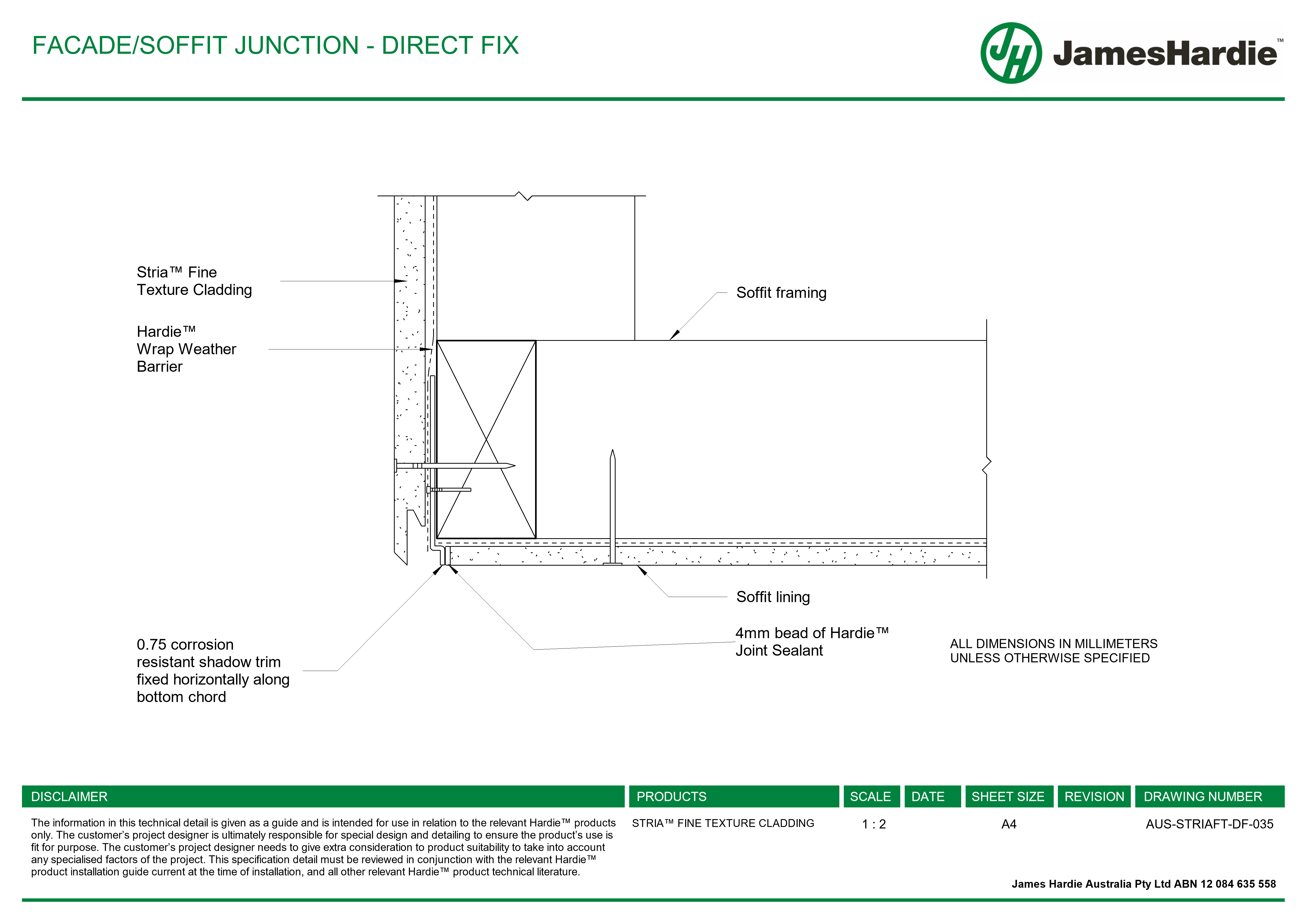 Navigate to AUS-STRIAFT-DF-035 - FACADE-SOFFIT JUNCTION - DIRECT FIX