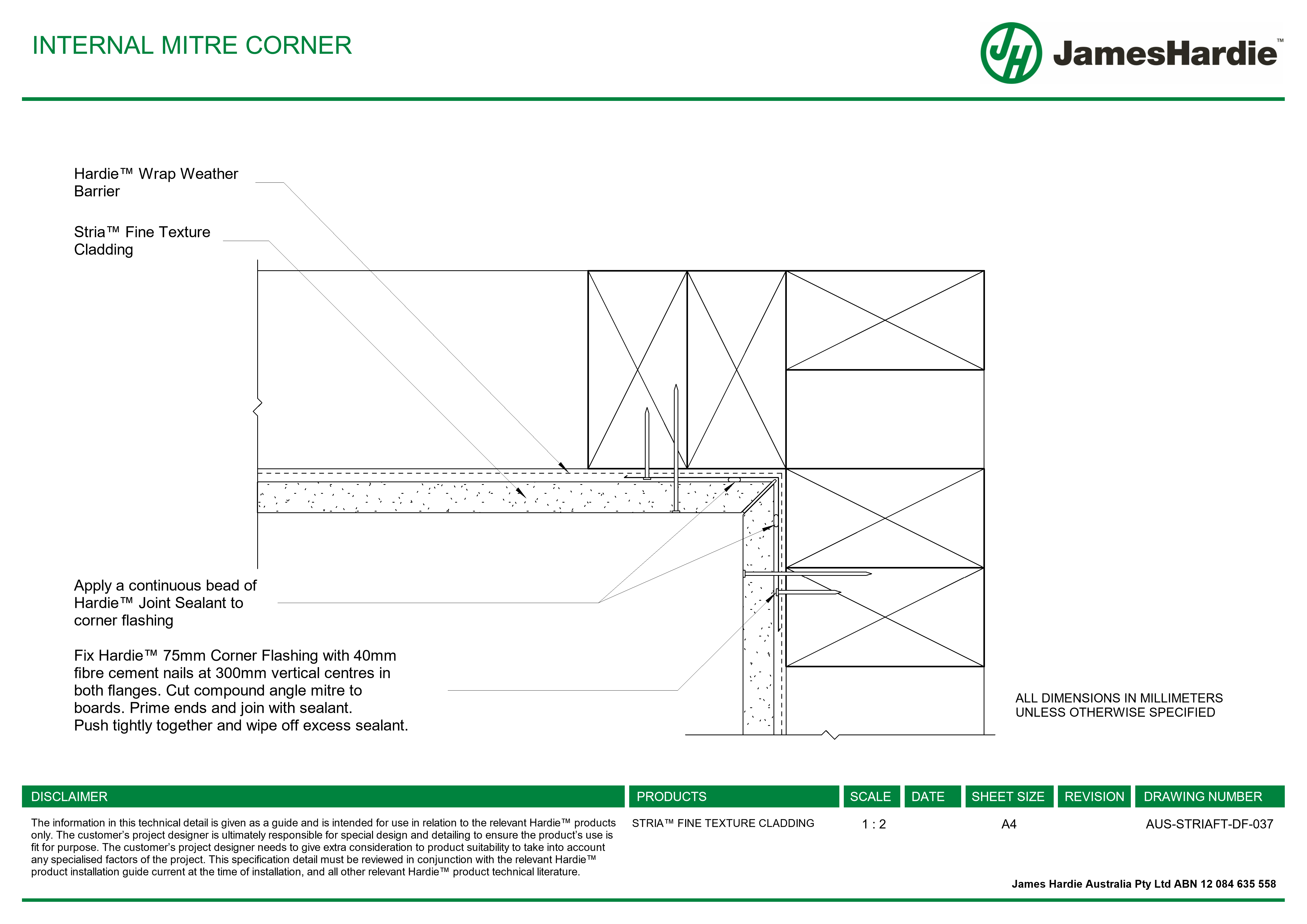 Navigate to AUS-STRIAFT-DF-037 - INTERNAL MITRE CORNER