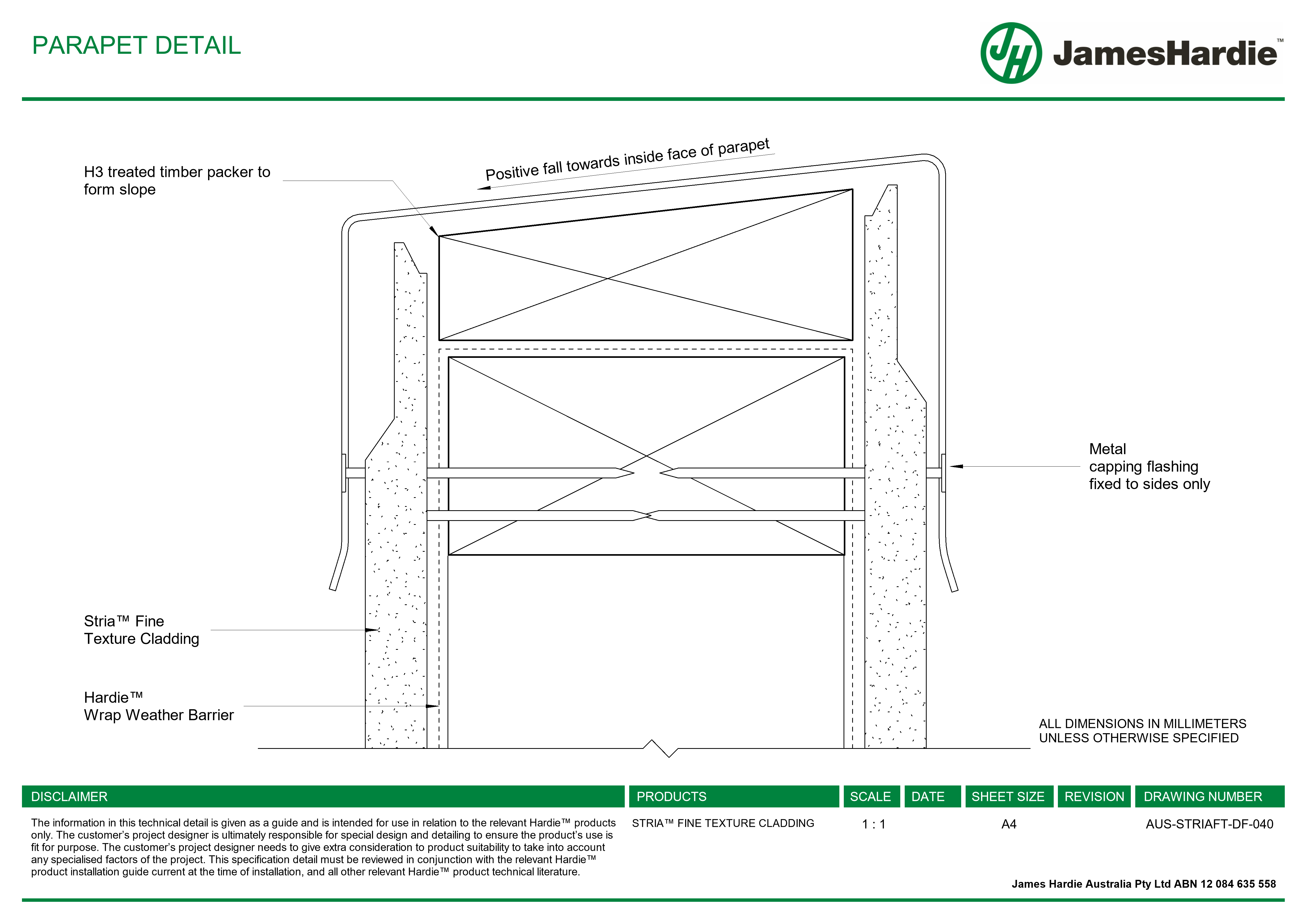 Navigate to AUS-STRIAFT-DF-040 - PARAPET DETAIL