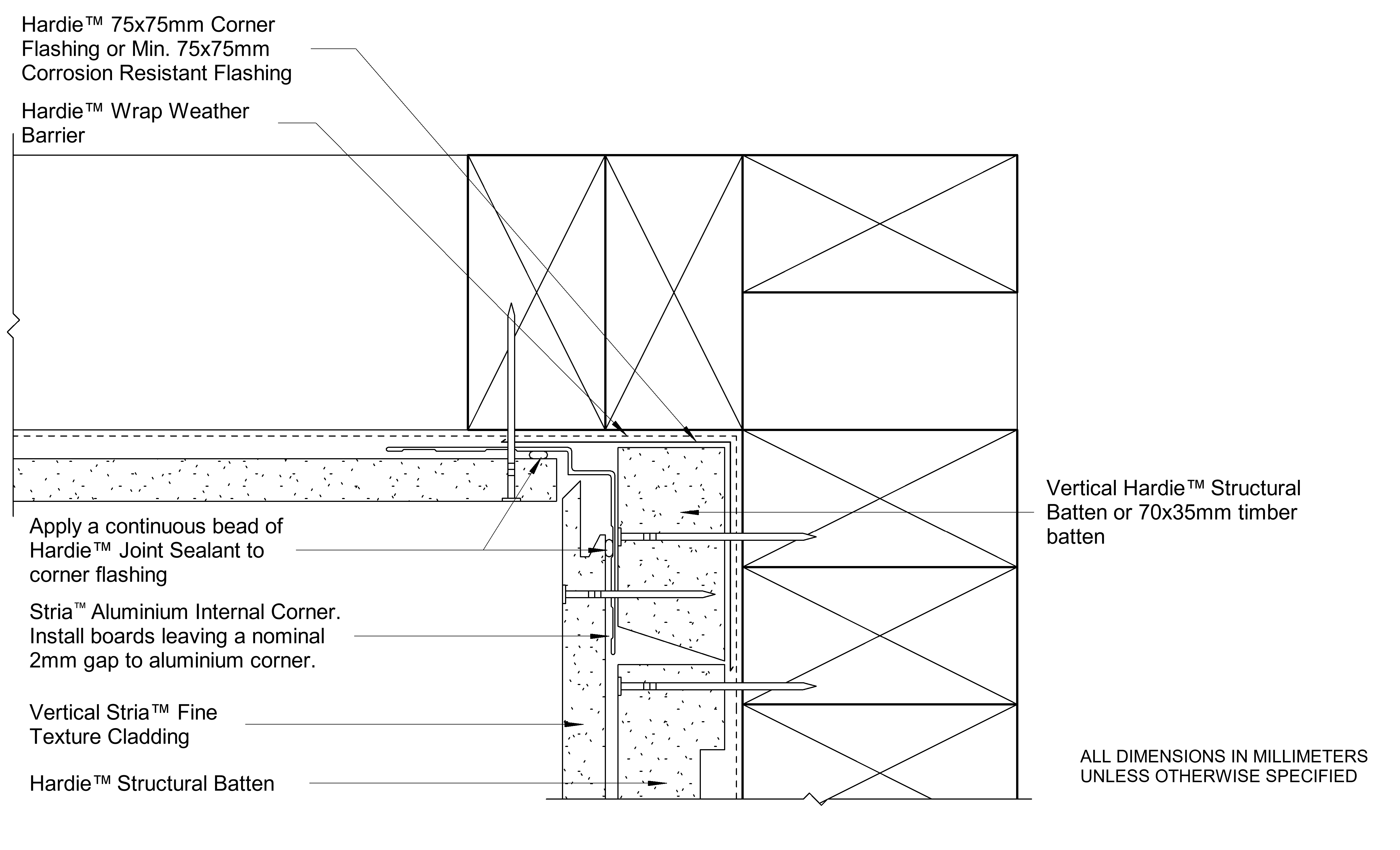 Navigate to STRIA FT CF Internal Corner Between Vertical And Horizontally Oriented Boards
