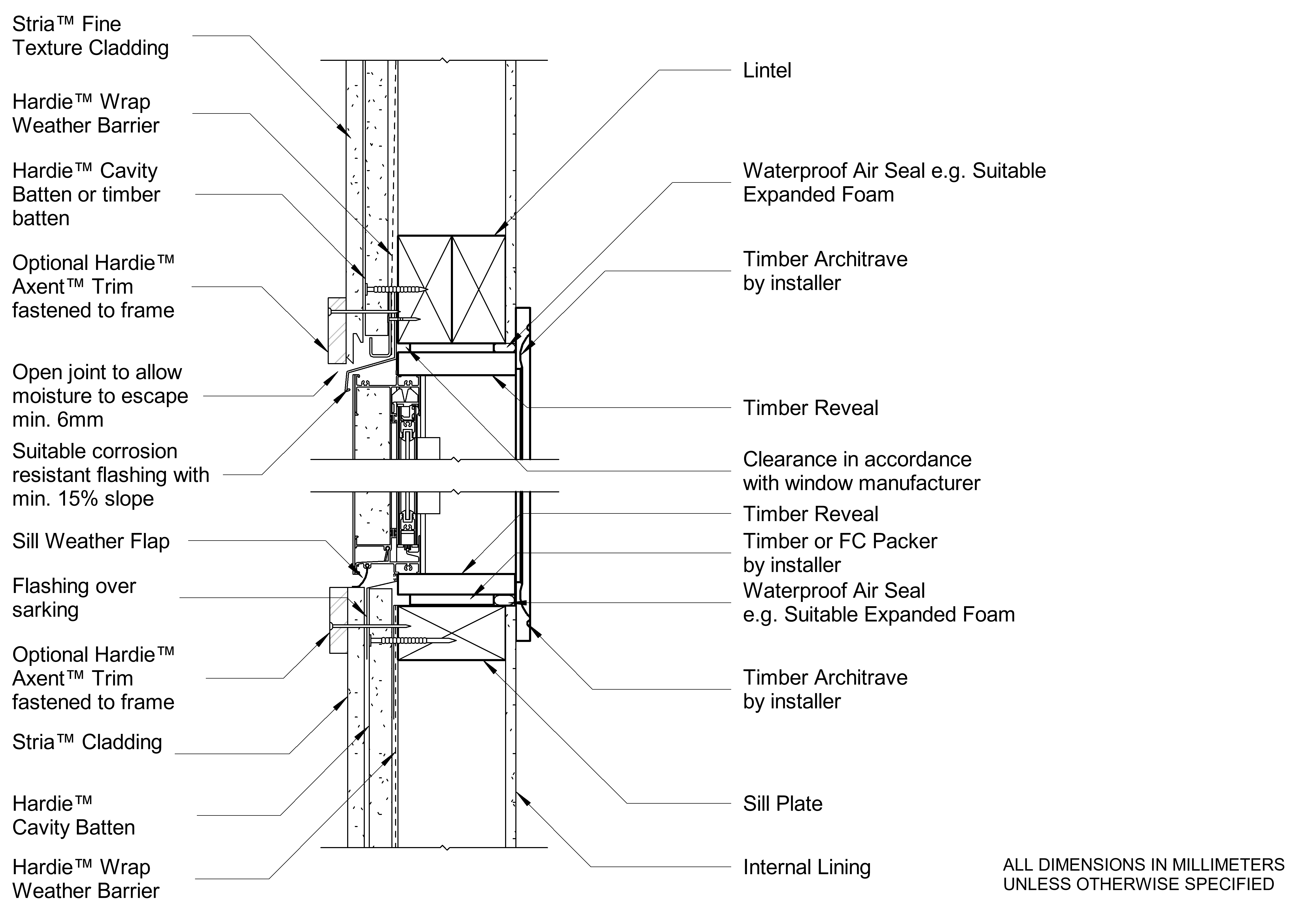 Navigate to STRIA FT CF Window Head And Sill - Trim