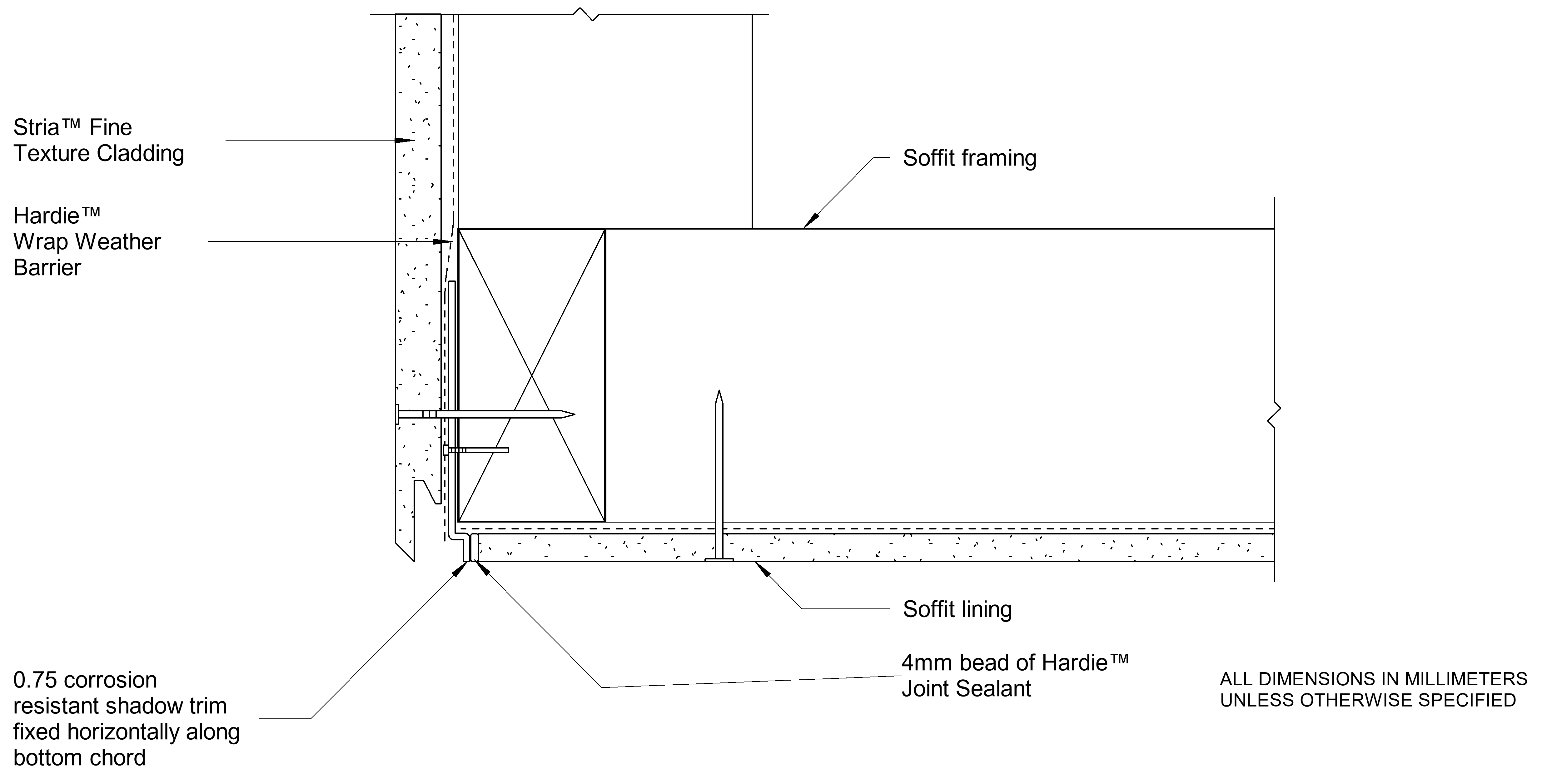 Navigate to STRIA FT DF Facade-Soffit Junction - Direct Fix