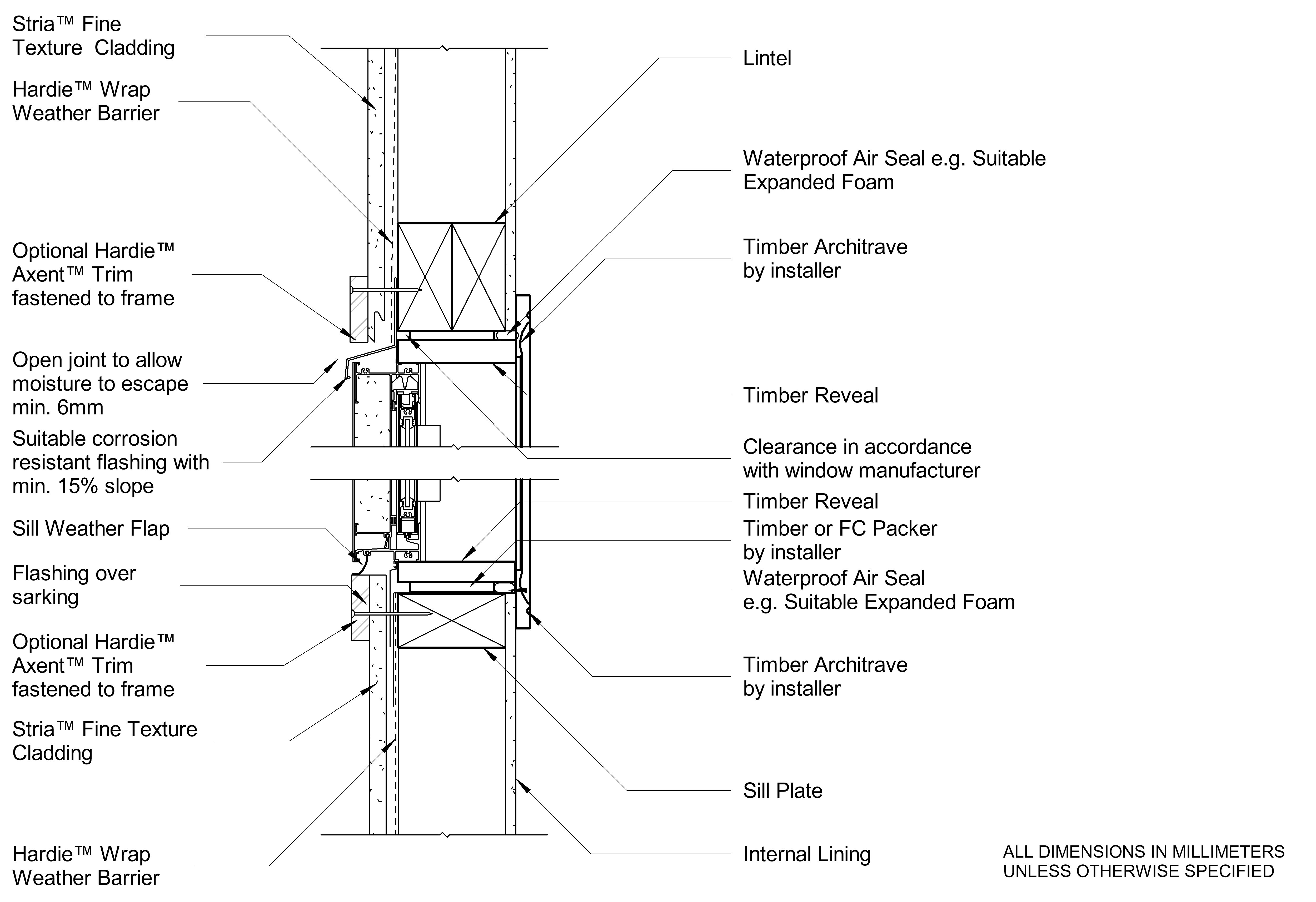 Navigate to STRIA FT DF Window Head And Sill - Trim