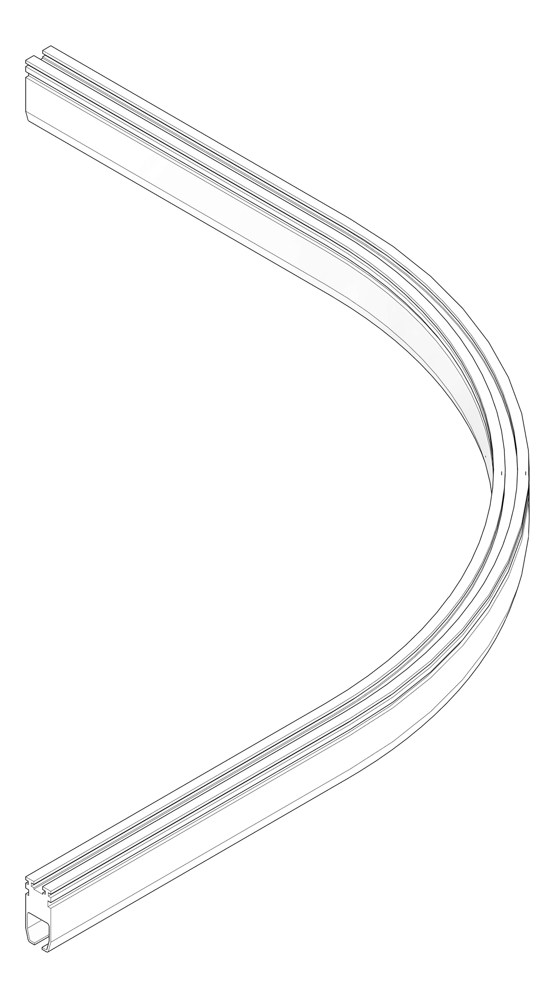 3D Documentation Image of FallProtection RigidRail Kattsafe Curve