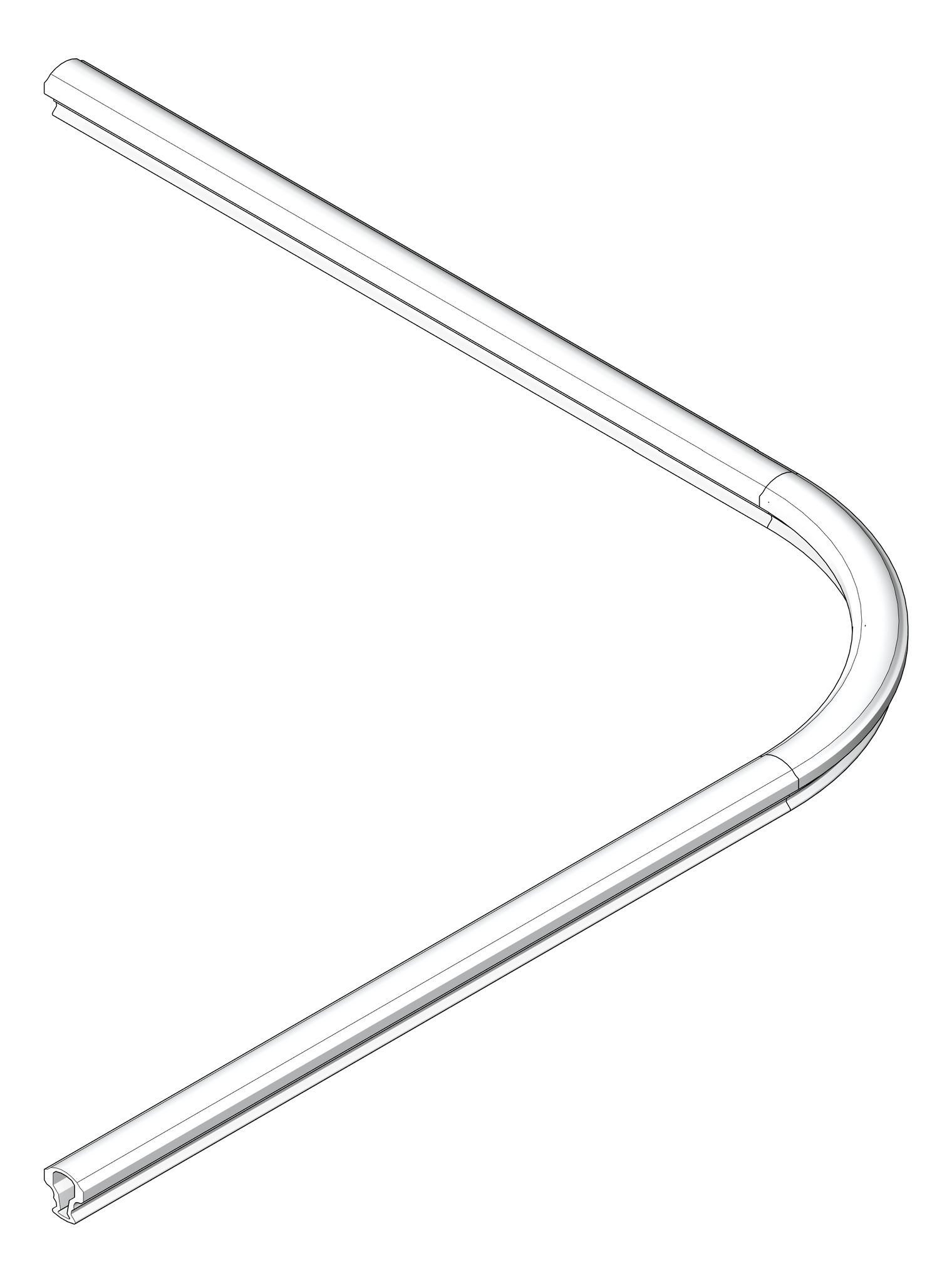 Image of FallProtection RigidRail Kattsafe Stealth Curve FloorOverheadMount