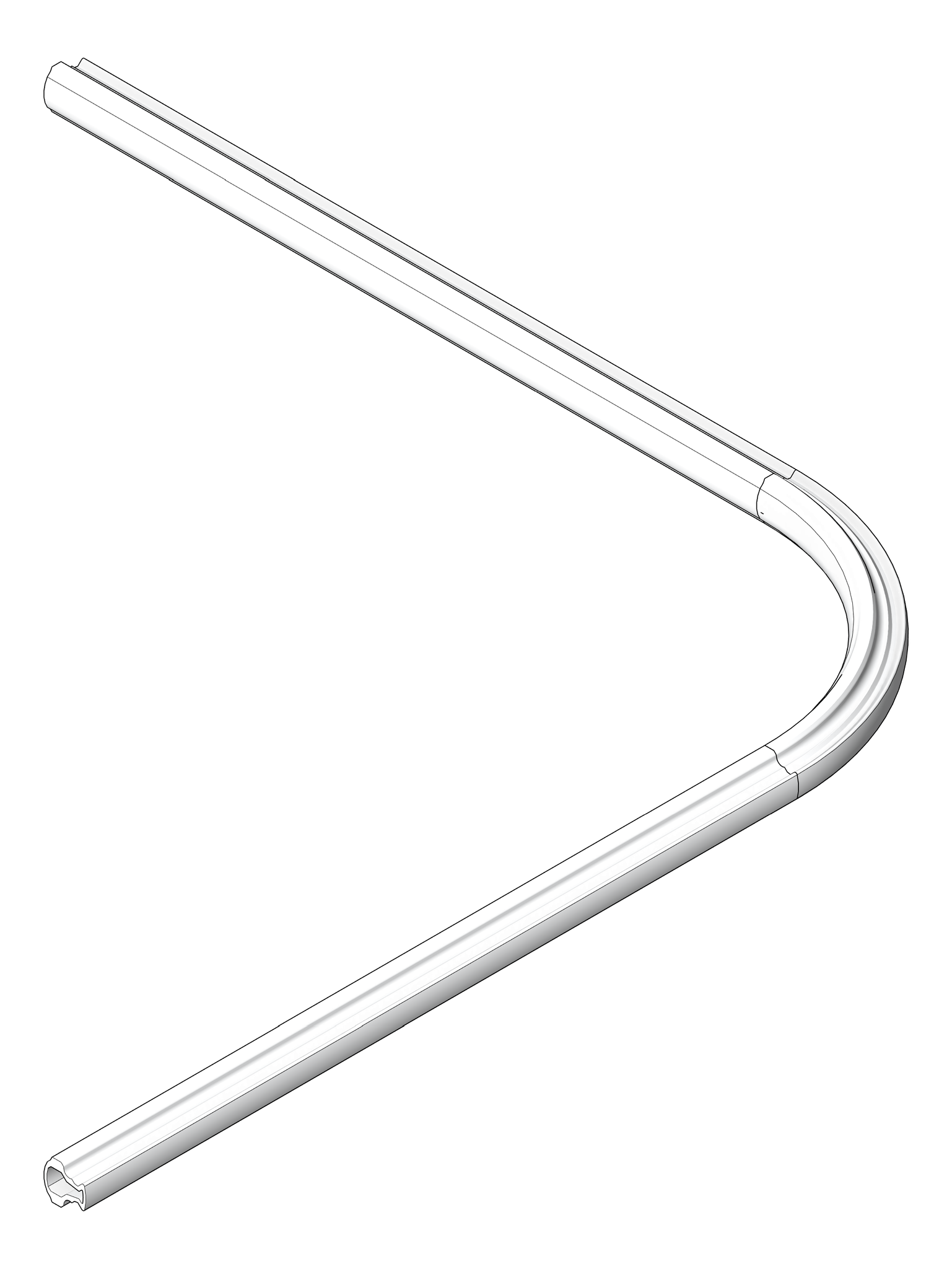 FallProtection RigidRail Kattsafe Stealth Curve WallMount Internal