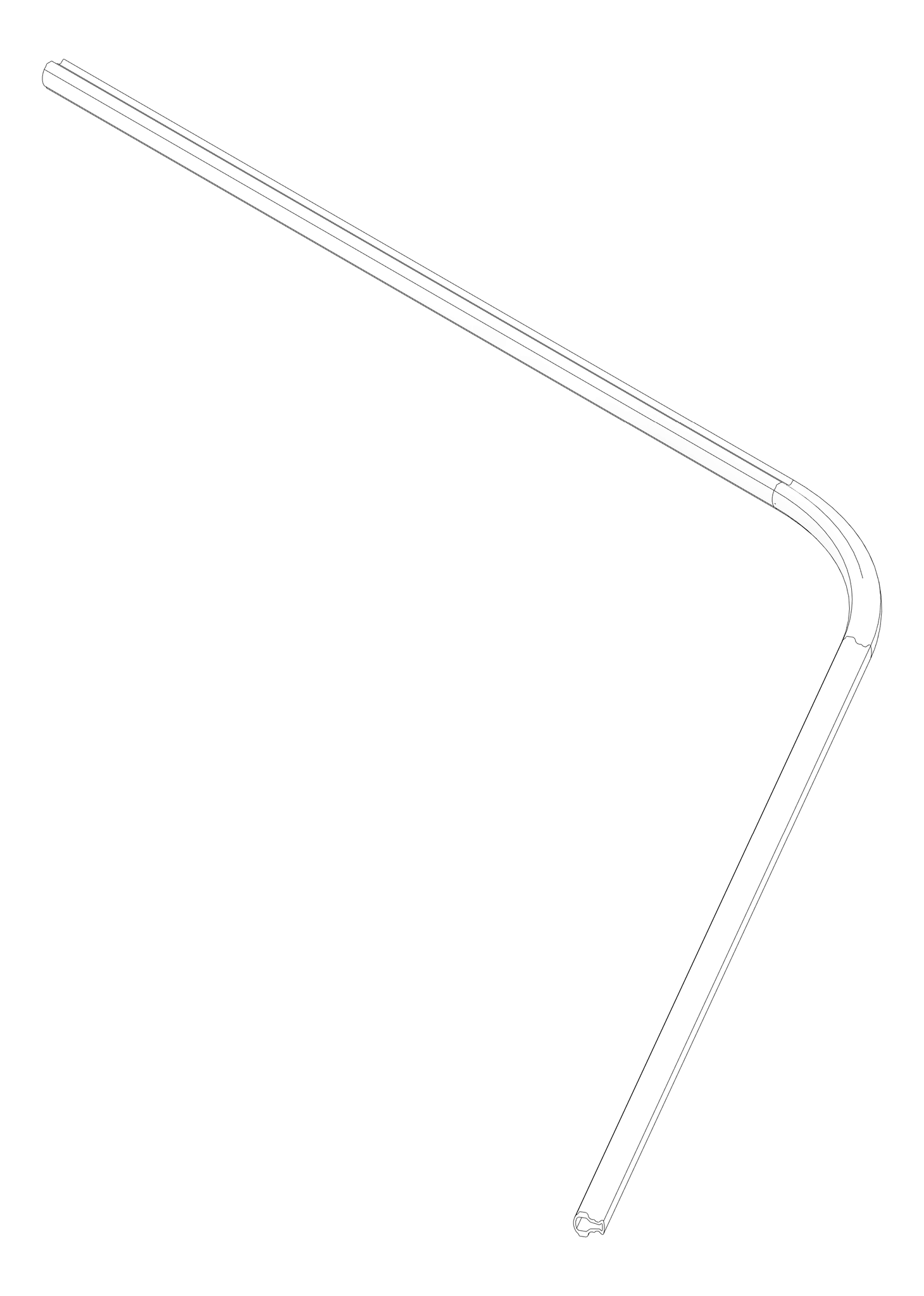 3D Documentation Image of FallProtection RigidRail Kattsafe Stealth Curve WallMount Internal VaryingRadius