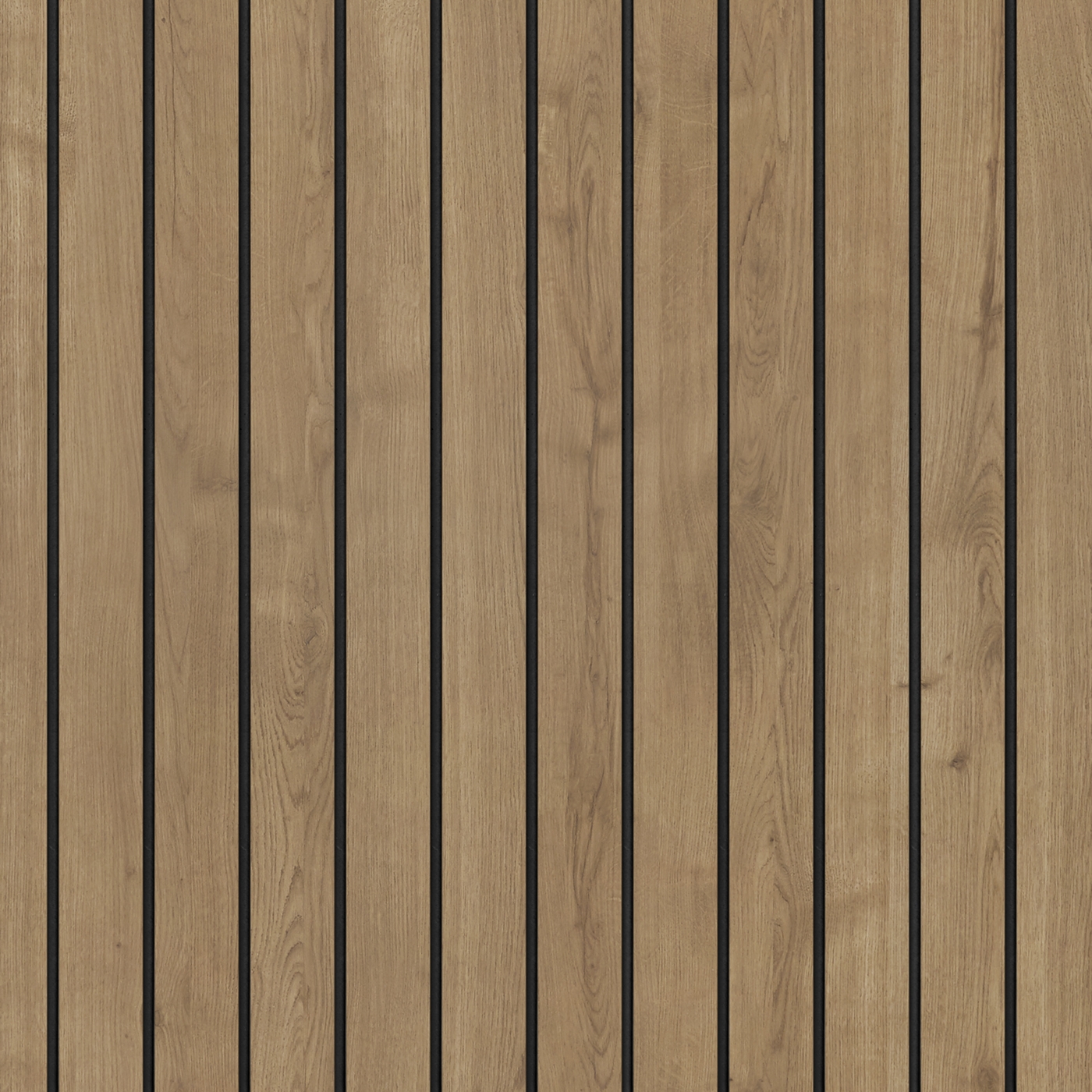 Navigate to Panel Decorative Laminex Architectural Batten40 BlackShadowline PlankedUrbanOak