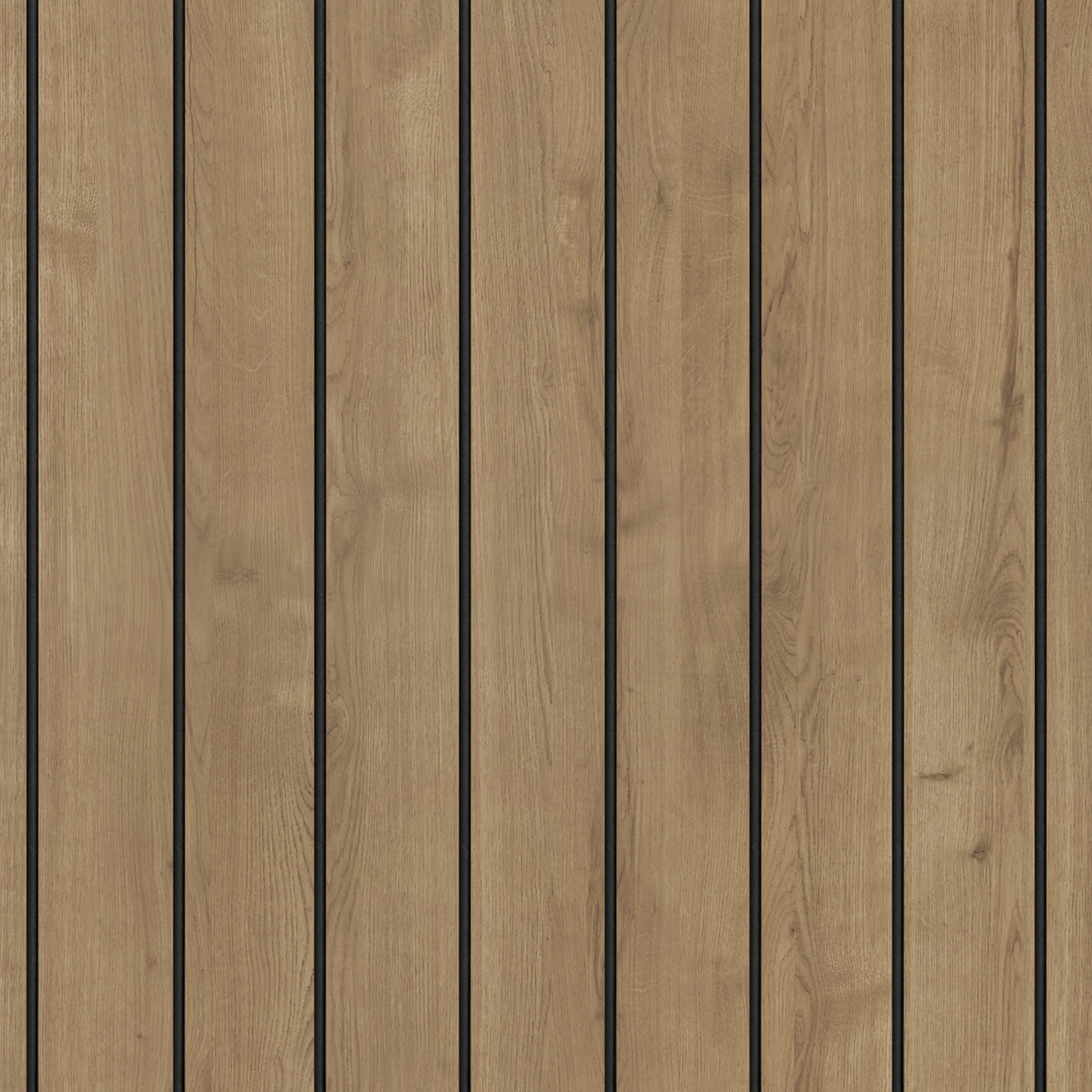 Navigate to Panel Decorative Laminex Architectural Batten60 BlackShadowline PlankedUrbanOak